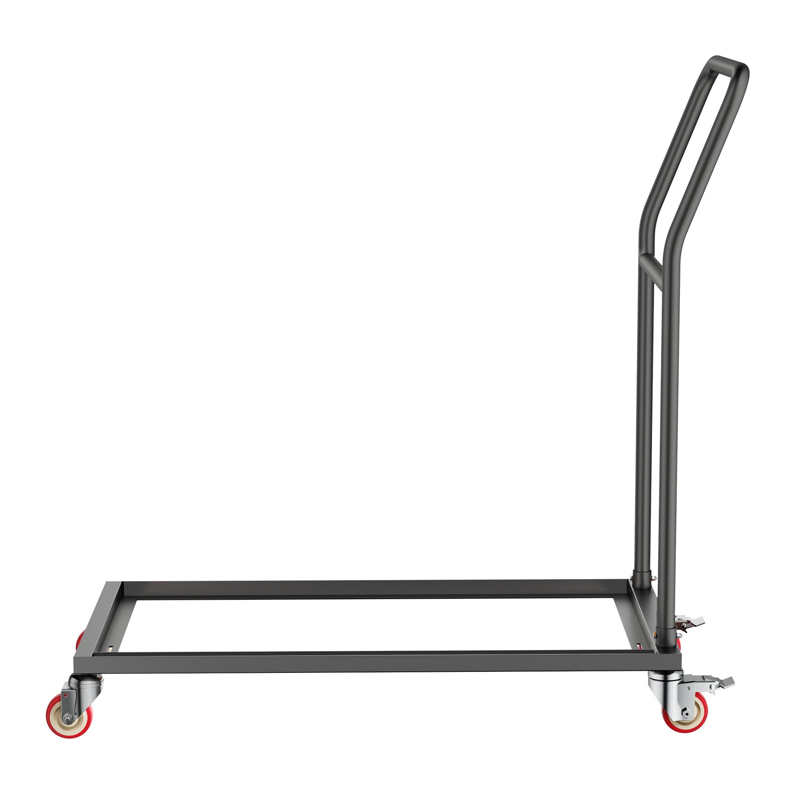 Carro para 25 sillas plegables, capacidad 300 libras, vertical, forma de L.