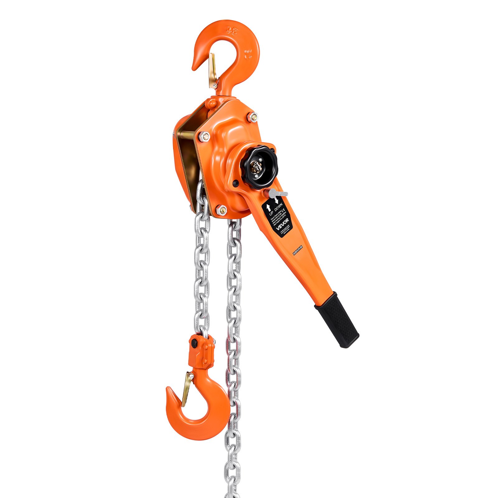 Manual Lever Chain Hoist, 3T 6600LBS Capacity Heavy Duty Come Along, 20FT Lift G80 Alloy Steel Chain With Dual Pawl Mechanical Brake,360°Rotating Hooks, For Warehouse Construction Garage
