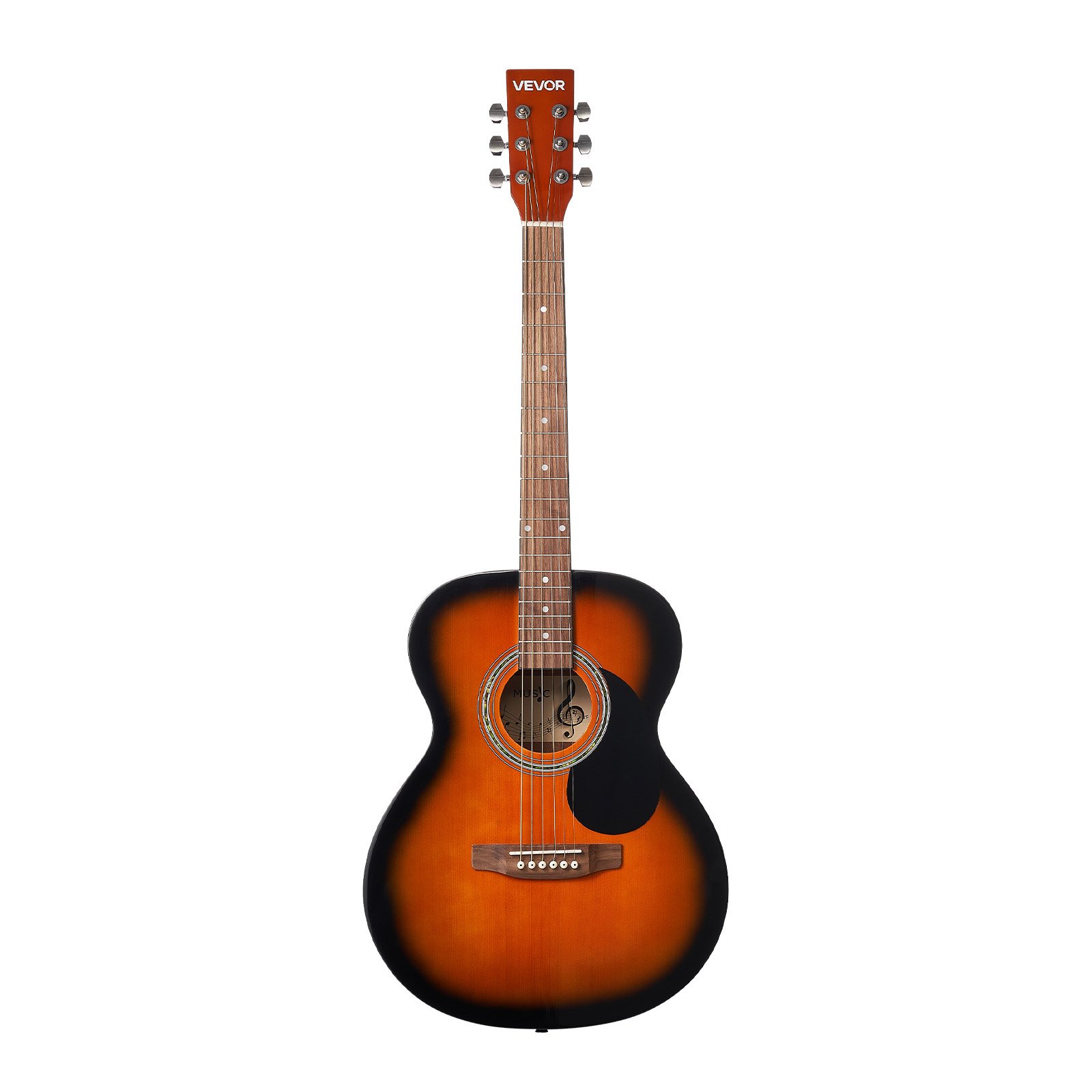 Guitarra acústica Dreadnought 40 pulgadas, 6 cuerdas, tapa sólida, con accesorios