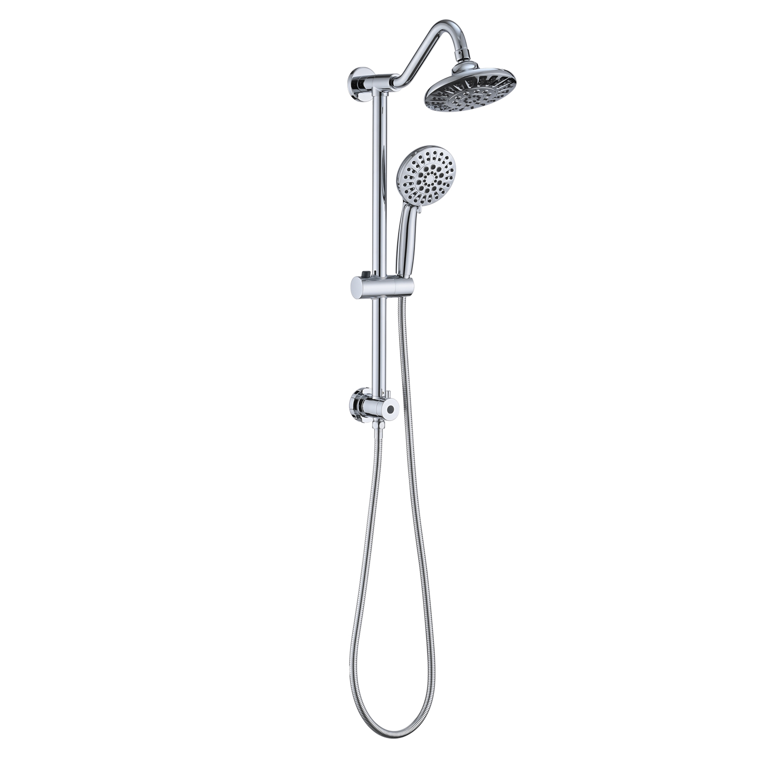 Sistema de ducha de lluvia de 6 pulgadas con cabezal de mano.