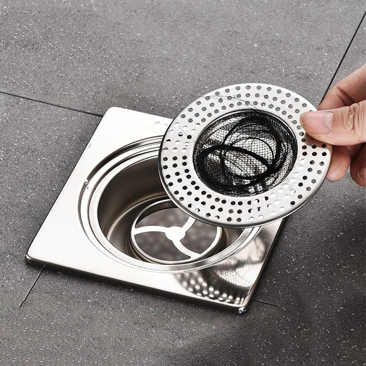 Floor Drain Filter Bathroom Hair Bath Room Sewer Anti-blocking Stainless Steel