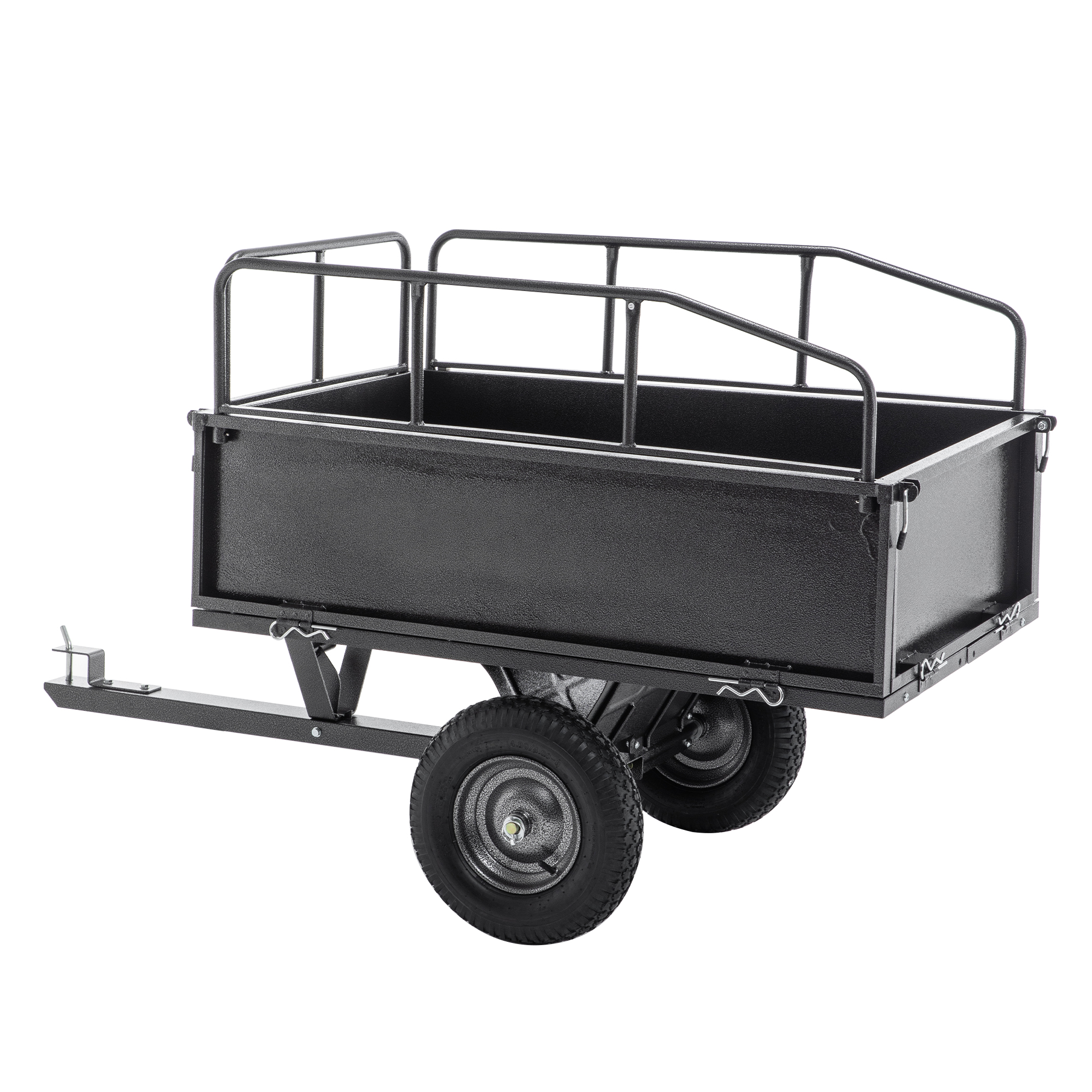 Remolque volquete de acero resistente, 600 libras, 17 pies cúbicos, para ATV/jardín