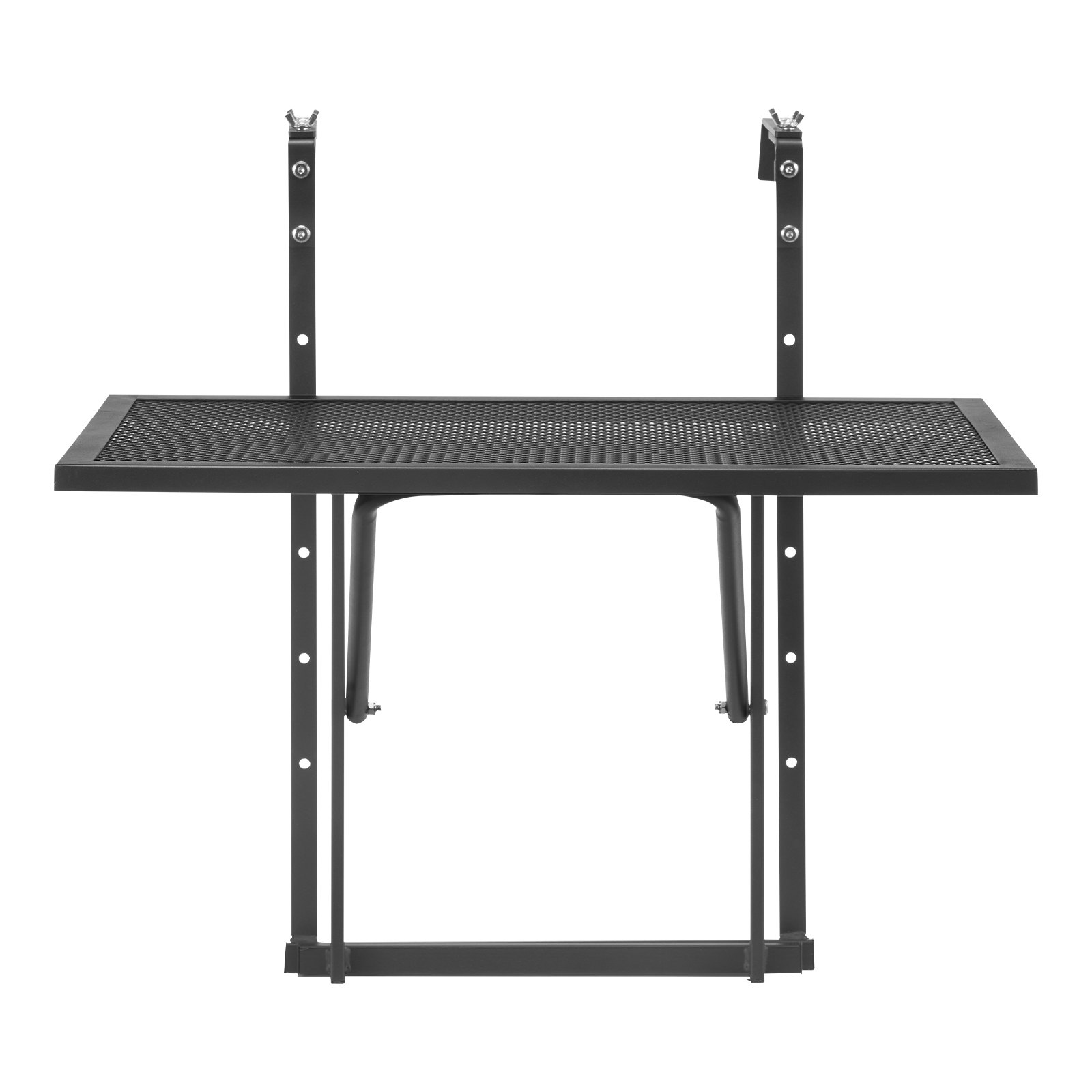 Balcony Hanging Table 19 X 24 In Outdoor Metal Patio Railing Table Adjustable