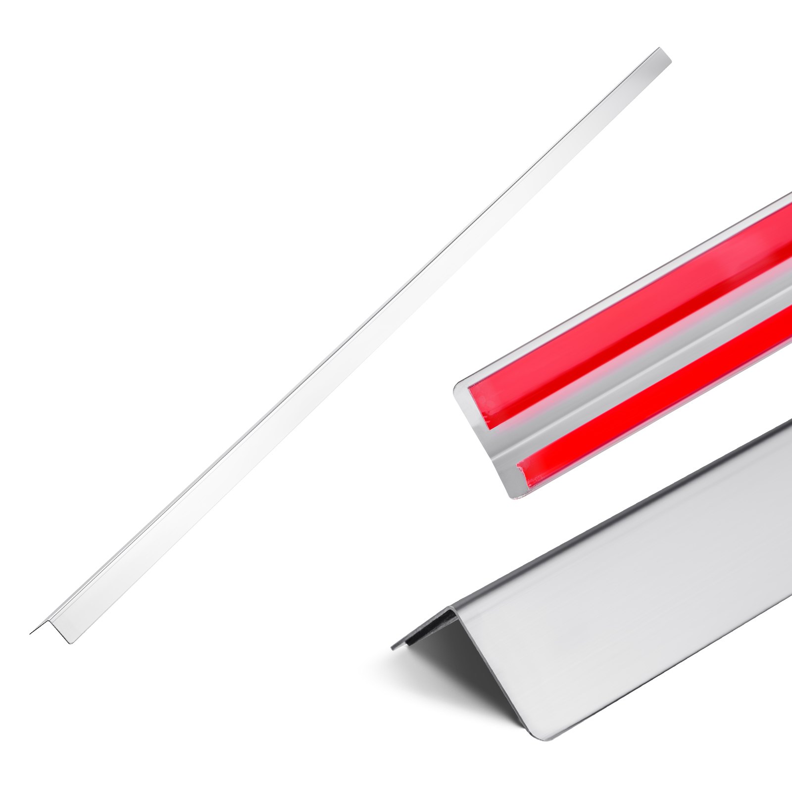 Stainless Steel Wall Corner Protector, 1.5 X 1.5 X 96 Inch, 10 Pack Metal Corner Guards, 304 Stainless Steel Edge Trim 90-Degree Angle For Home,Office,Commercial Wall Protection, With 3m Tape