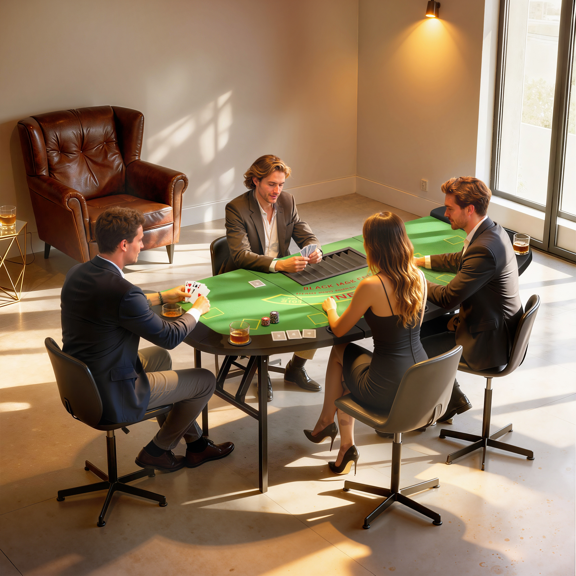 Mesa de póker plegable de 72 pulgadas para 8 jugadores con superficie de fieltro, verde