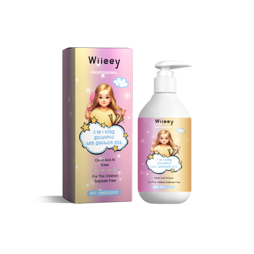 Wiieey Champú y gel de ducha 2 en 1 para niños, repara y suaviza