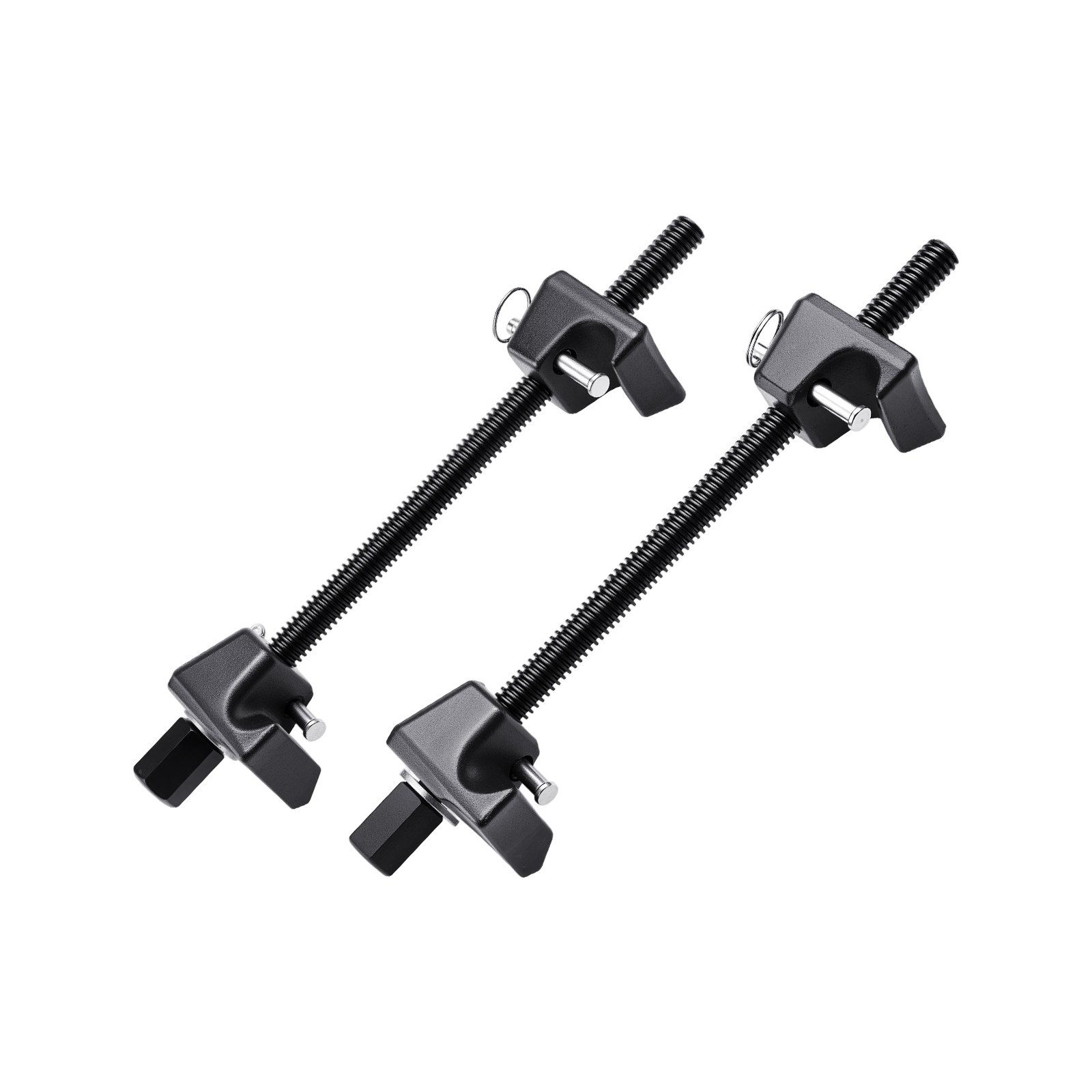 Strut Spring Compressor, 2 Pack, Heavy Duty Coil Spring Compressor Tool With 10.4 Inches(256 Mm) Range, Compatible With 0.86 Inches(22 Mm) Hex Sockets, Fit For Car Truck Motorcycle, Black