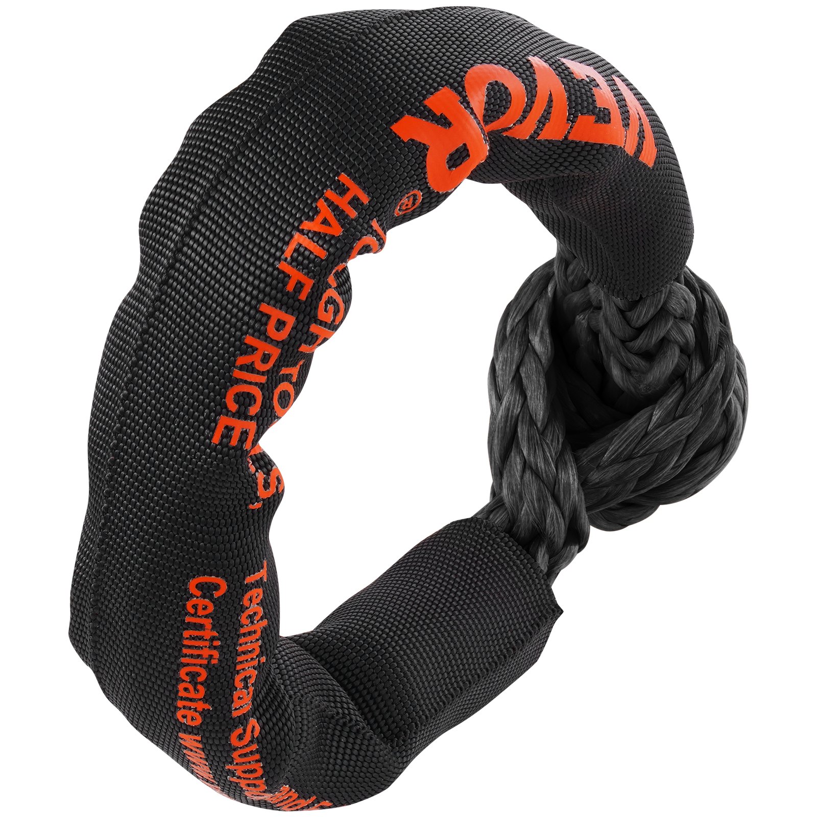 Soft Shackle Synthetic Recovery Rope 2PCS 1/2"x22" 44092lbs Break Strength
