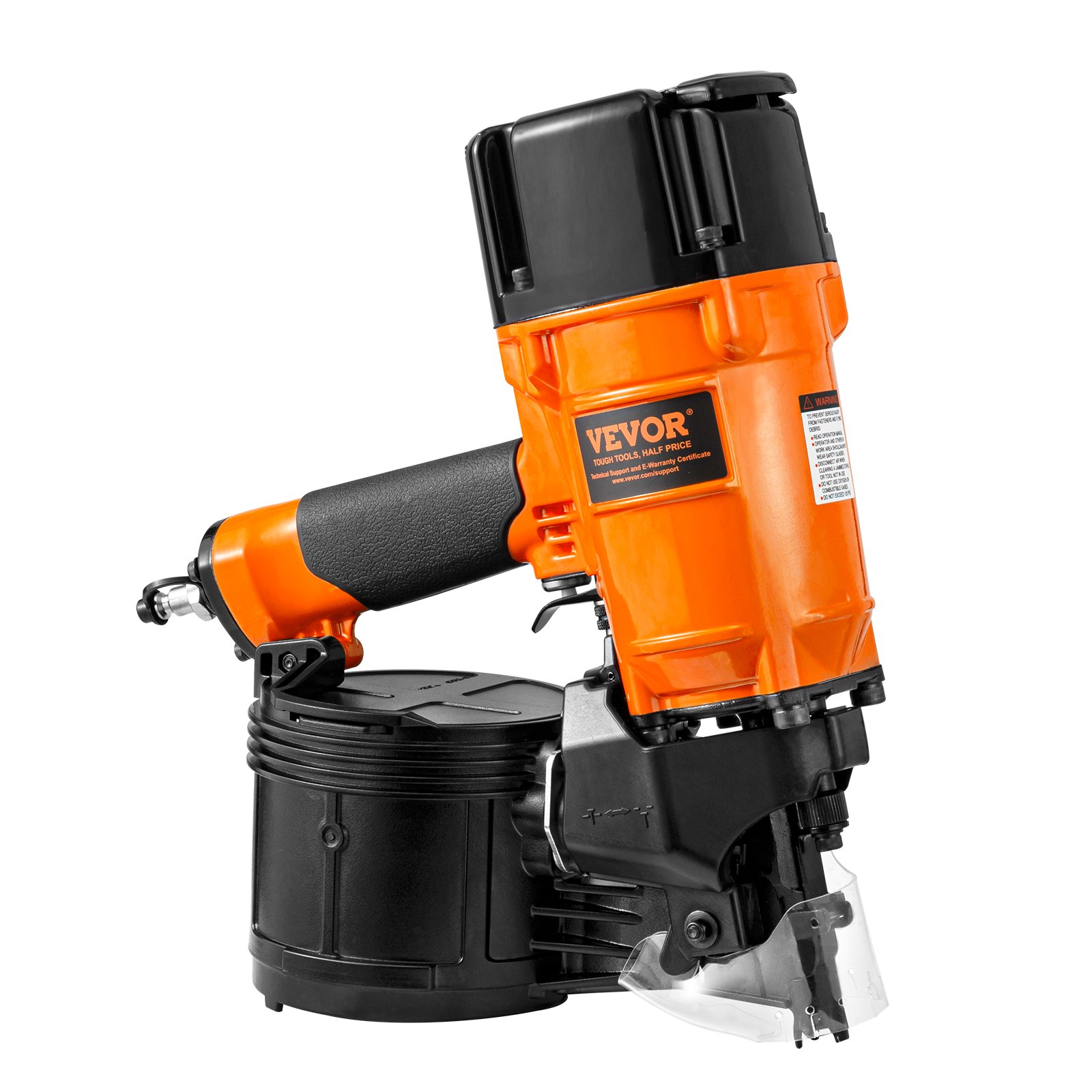 Coil Siding/Framing Nailer CN83N, 2" To 3-1/4" 15 Degree Pneumatic Siding Nail Gun With Tool-Less Depth Adjustment, 70-120PSI Air Coil Nailer For Siding Sheathing Wooding Fencing Decking