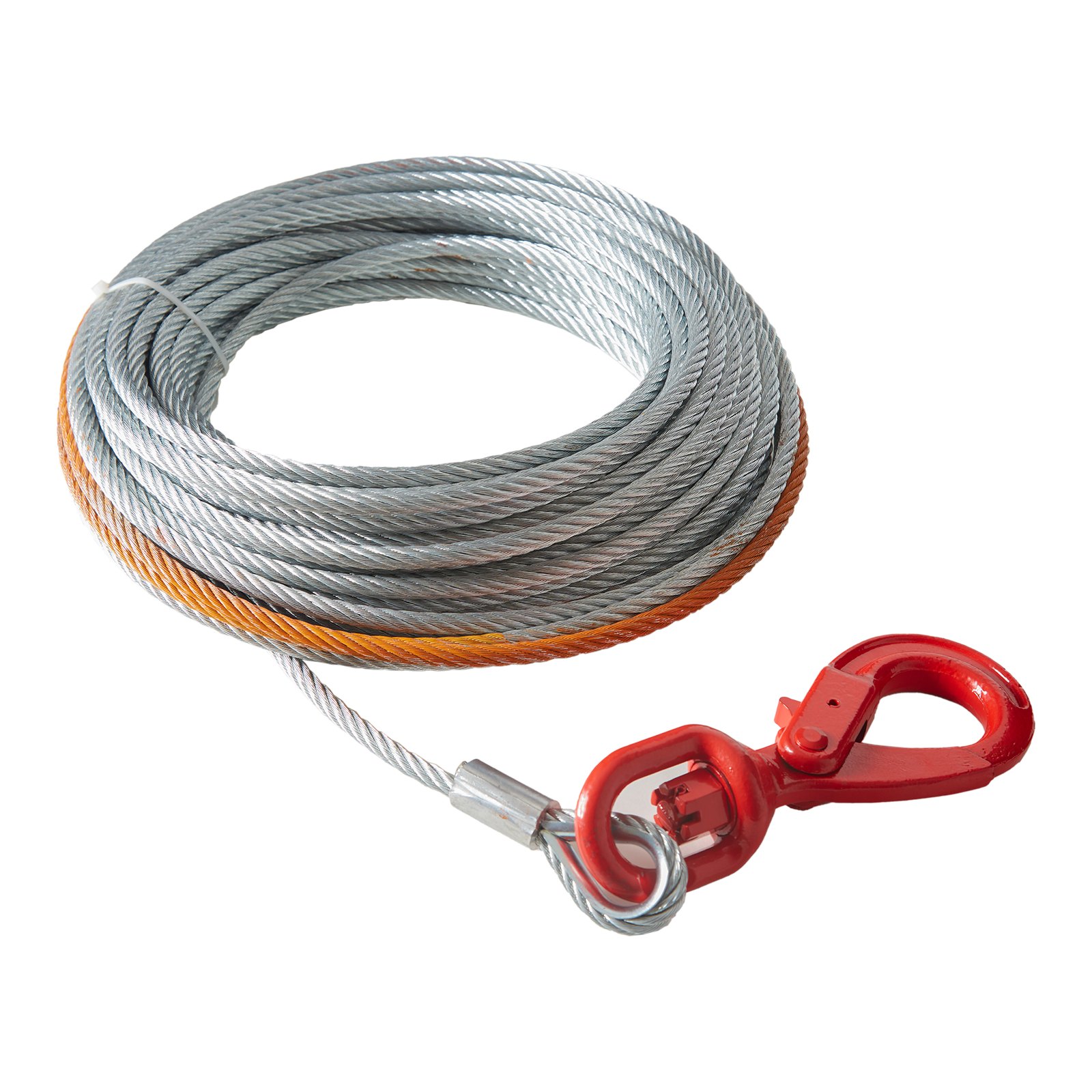 Cable de cabrestante de acero galvanizado 3/8 pulg x 50 pies, 15,200 libras
