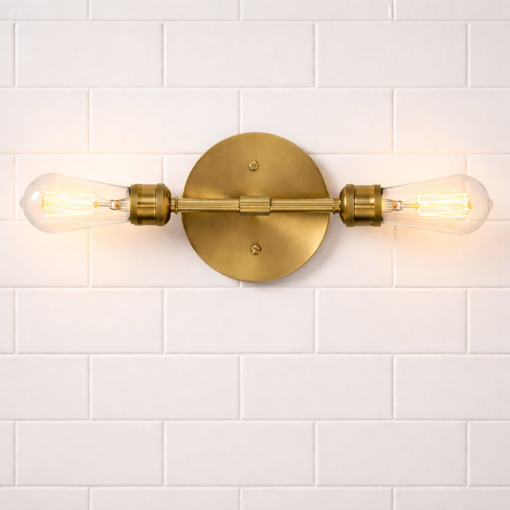 Reverie Double Lights Bathroom Wall Sconce Over Mirror Bedroom Hallway Entryway 5  W X10.75  H X5  E