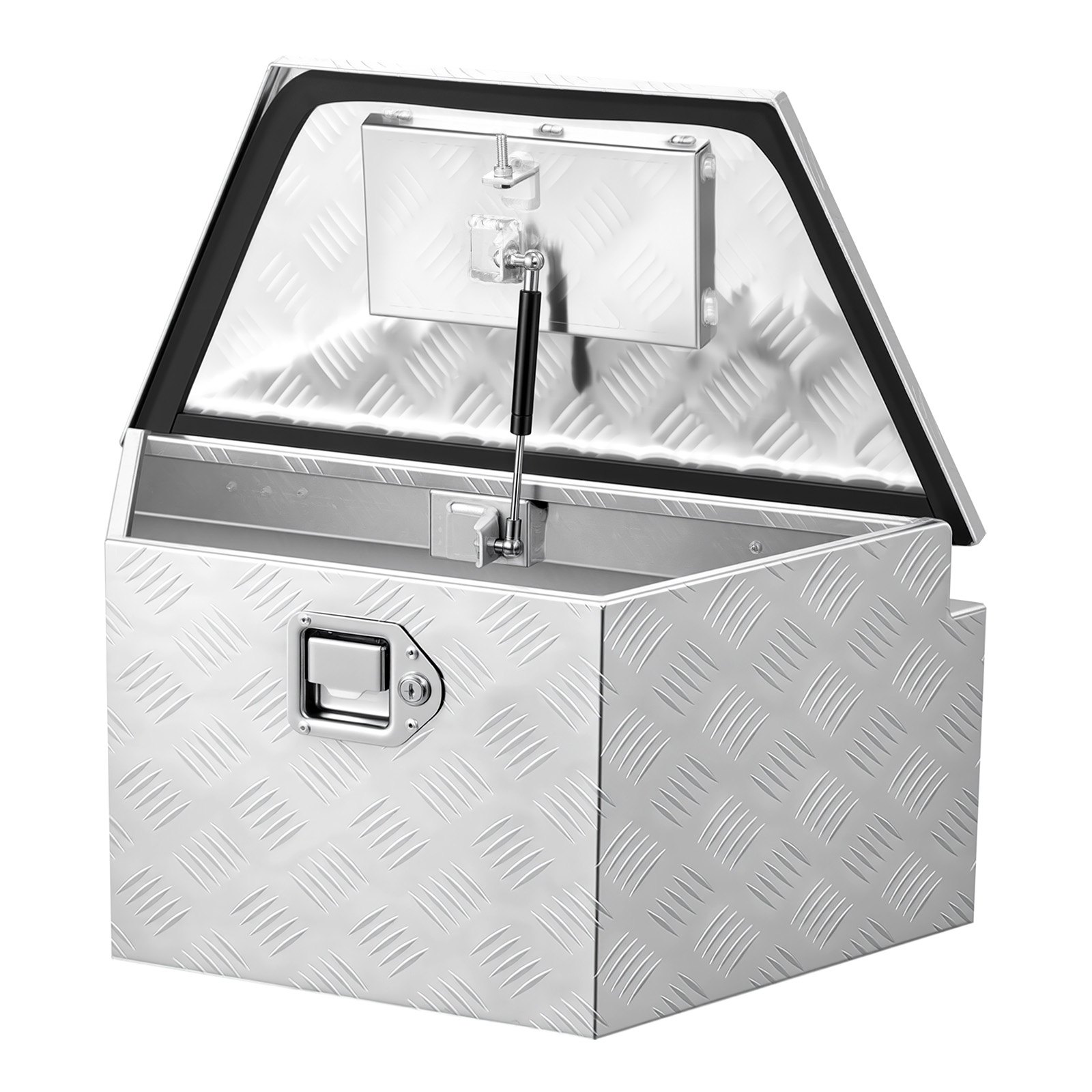 Caja de herramientas de aluminio para remolque, 26 x 13 x 12 pulgadas, con cerradura.