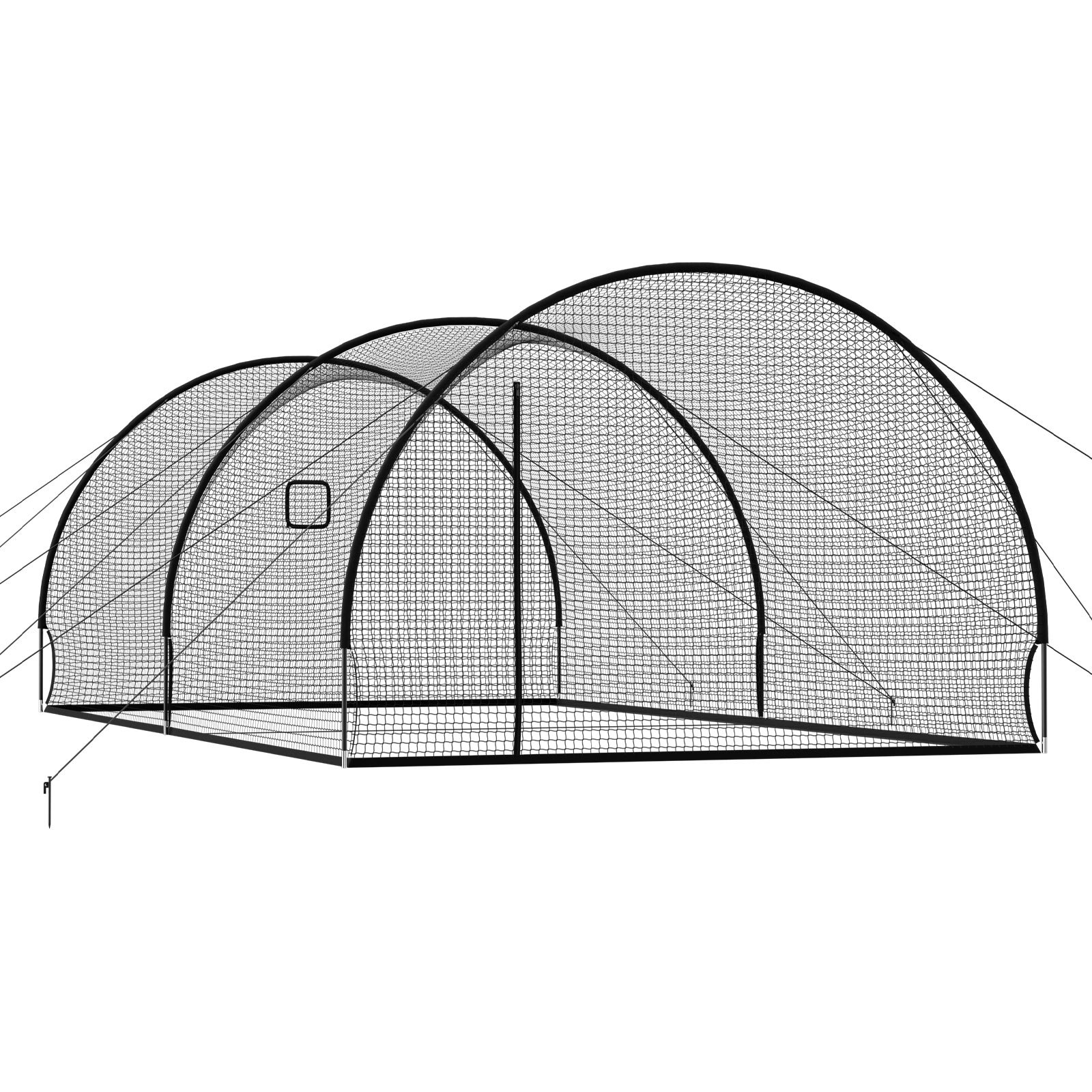 Jaula de bateo de béisbol portátil, 22.2 x 12.1 x 7.9 pies, para interior/exterior
