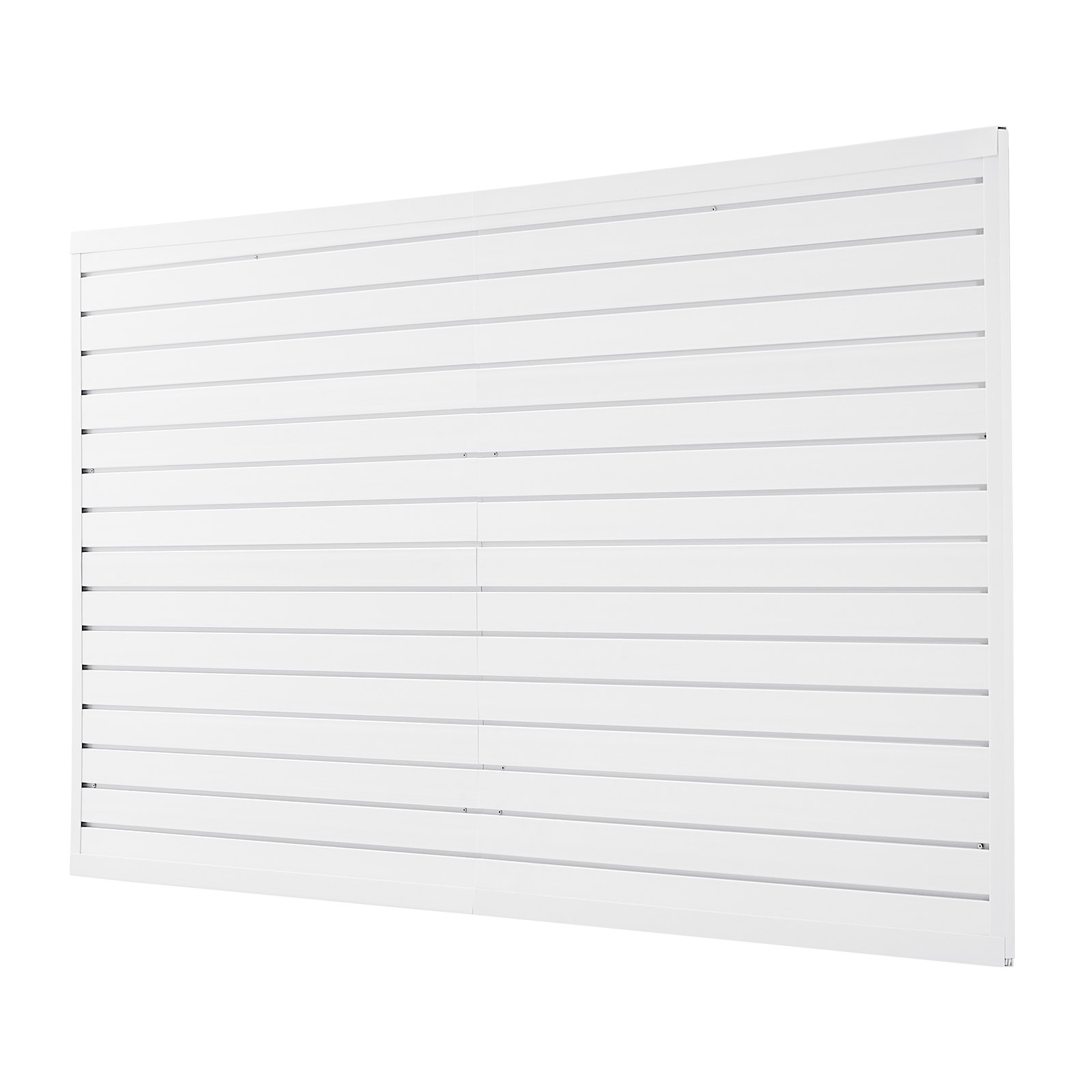 Panel de pared ranurado de PVC para garaje, 8 x 4 pies, blanco