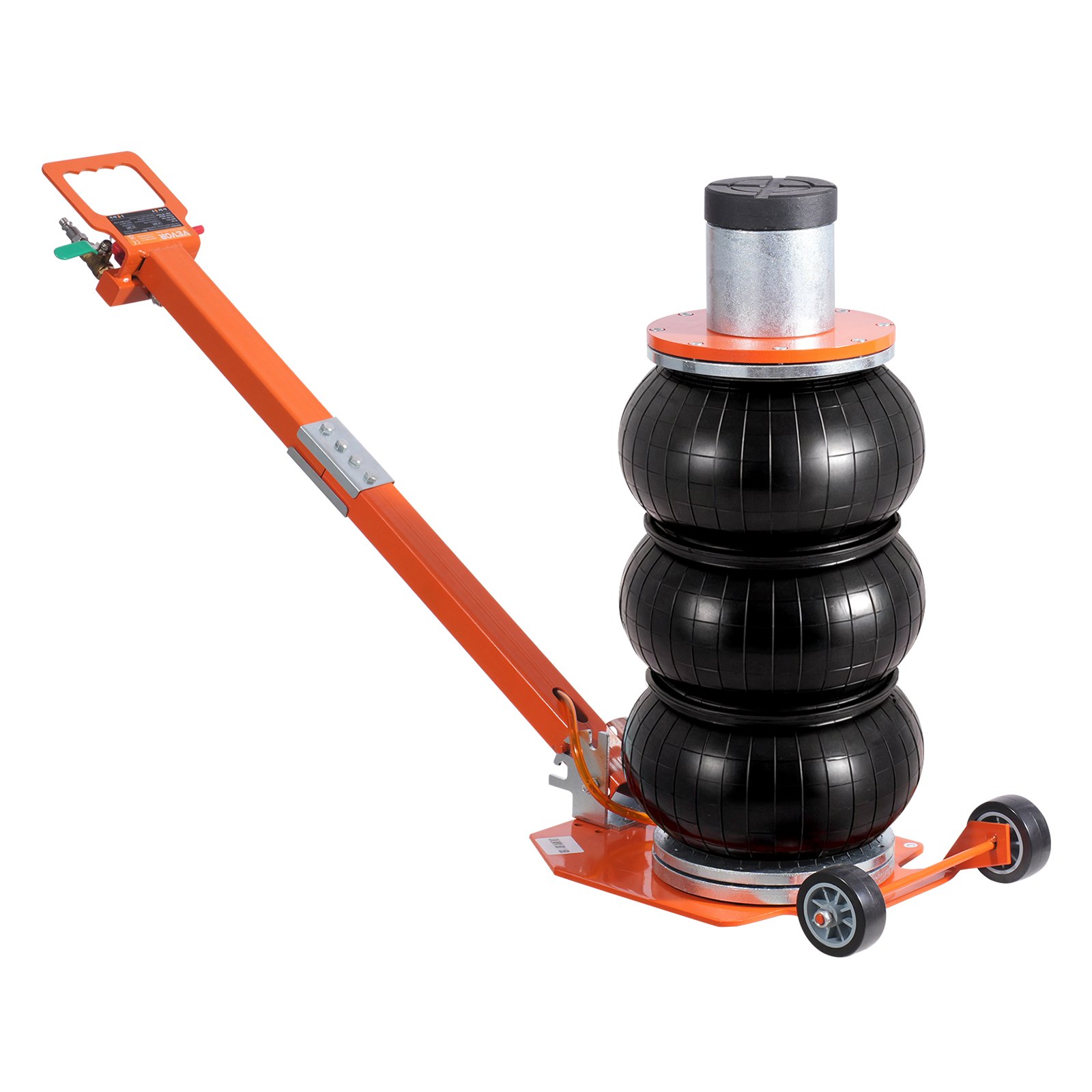 Gato neumático de 3 toneladas / 6600 libras, columna elevada, mango ajustable.