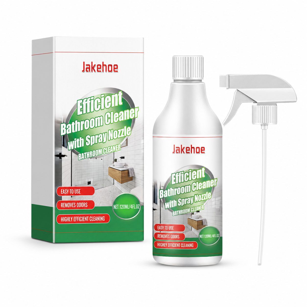 JAKEHOE Bathroom Surface Cleaner Spray, 120 ml