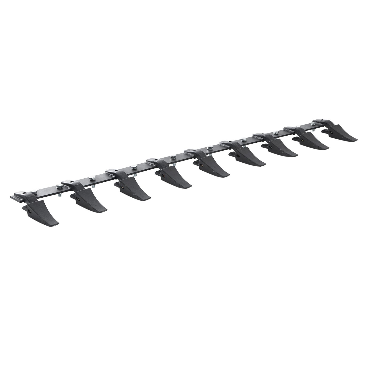 Bucket Tooth Bar, 72'', Heavy Duty Tractor Bucket 9 Teeth Bar For Loader Tractor Skidsteer, 4560 Lbs Load-Bearing Capacity Bolt On Design, For Efficient Soil Excavation And Bucket Protection
