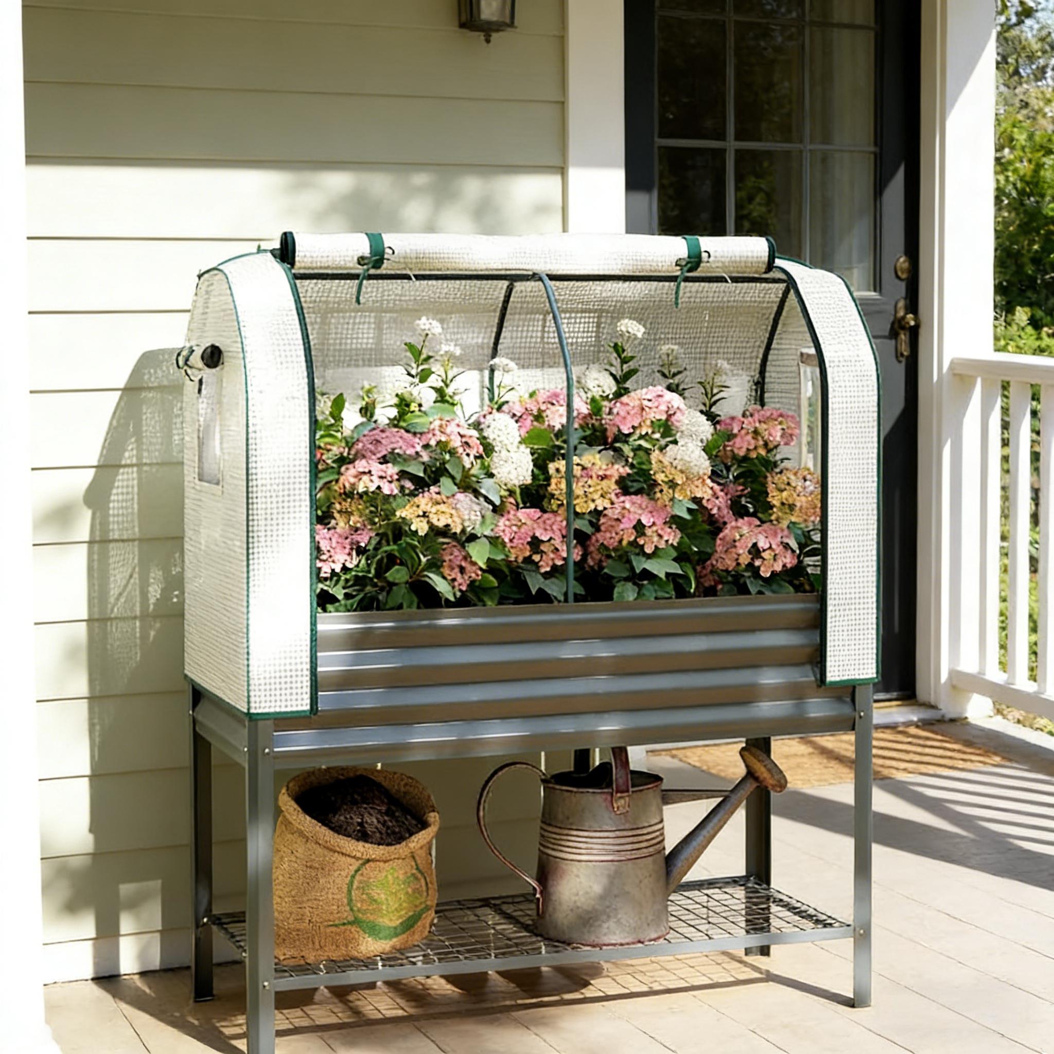 Cama de jardín elevada, macetero exterior