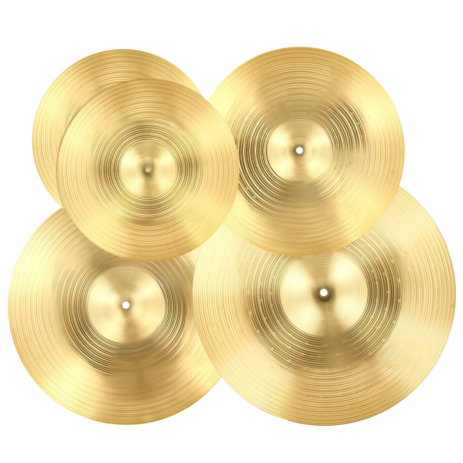 Set de platillos de aleación para batería, 4 piezas (14, 16, 18, 20 pulgadas).