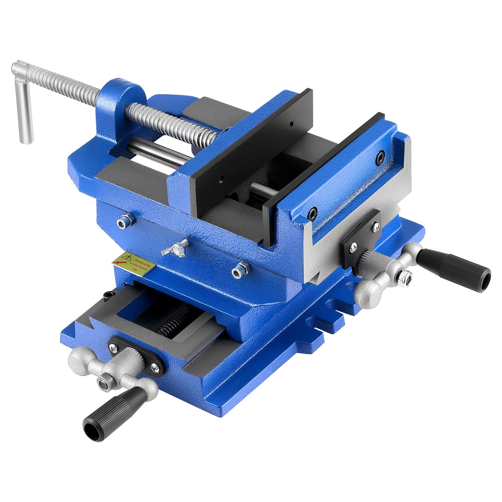 Cross Slide Drill Press Vise, 4 Inch Jaw Width, 2 Way X-Y Axis Bench Vise, 3.5 Inch Max Jaw Opening, Heavy Duty Cast Iron, Workbench Vice Clamp, For Woodworking Drilling CNC Milling Machine
