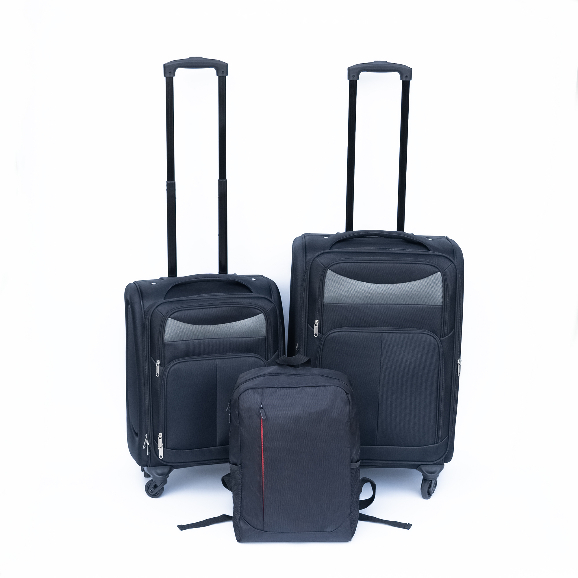 Set de maletas de viaje Oxford (20 y 24 pulgadas) con mochila y ruedas universales