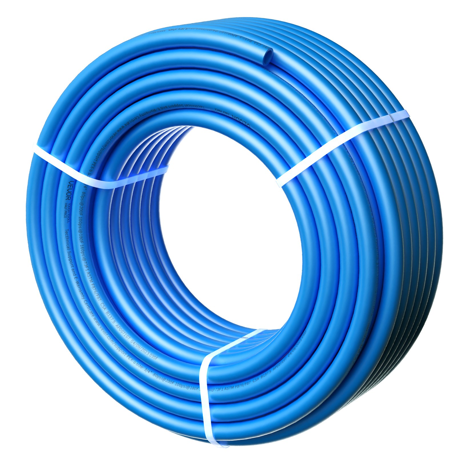 Tubería PEX-B flexible de 3/4 pulgadas, 100 pies, para agua potable, azul