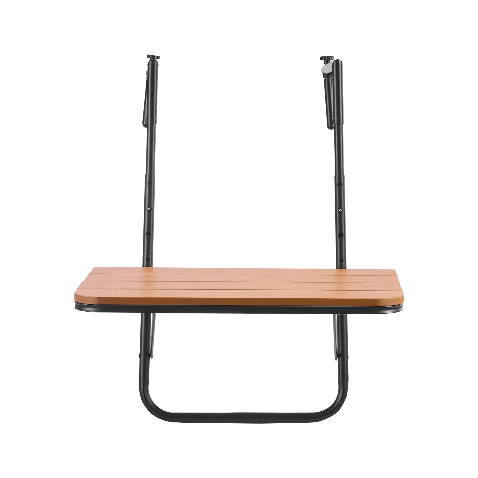 Mesa colgante para balcón de 25 x 24 pulgadas, ajustable para barandilla de patio.