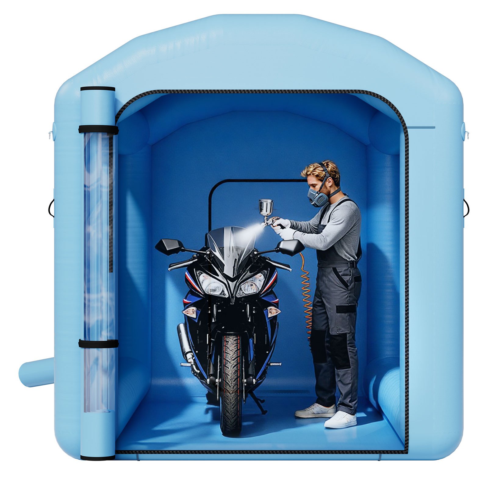 Cabina de pintura inflable 9.84x8.2x8.2 pies con soplador y filtro de aire