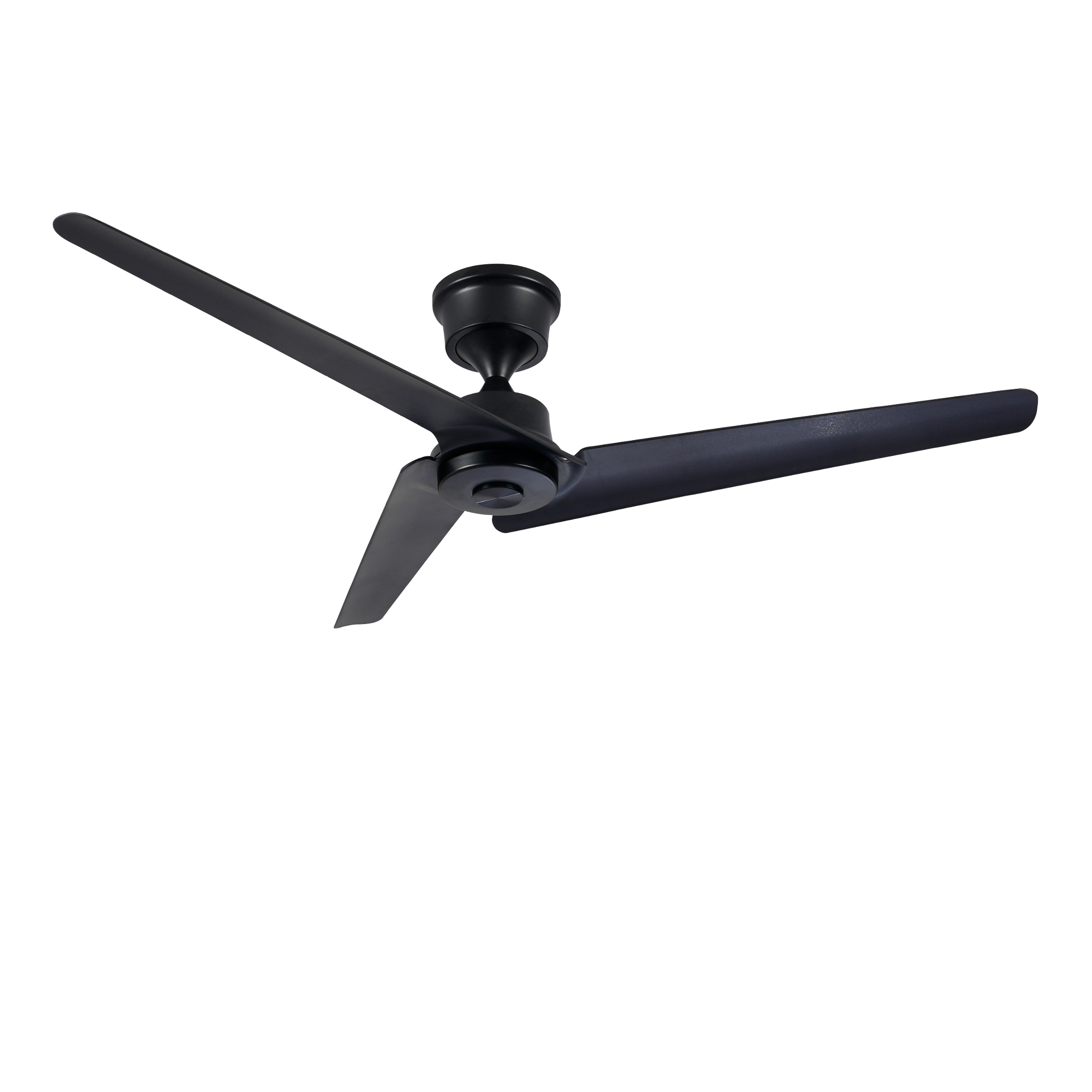 Ventilador de techo de 52 pulgadas, 3 aspas ABS, control remoto, motor DC, negro