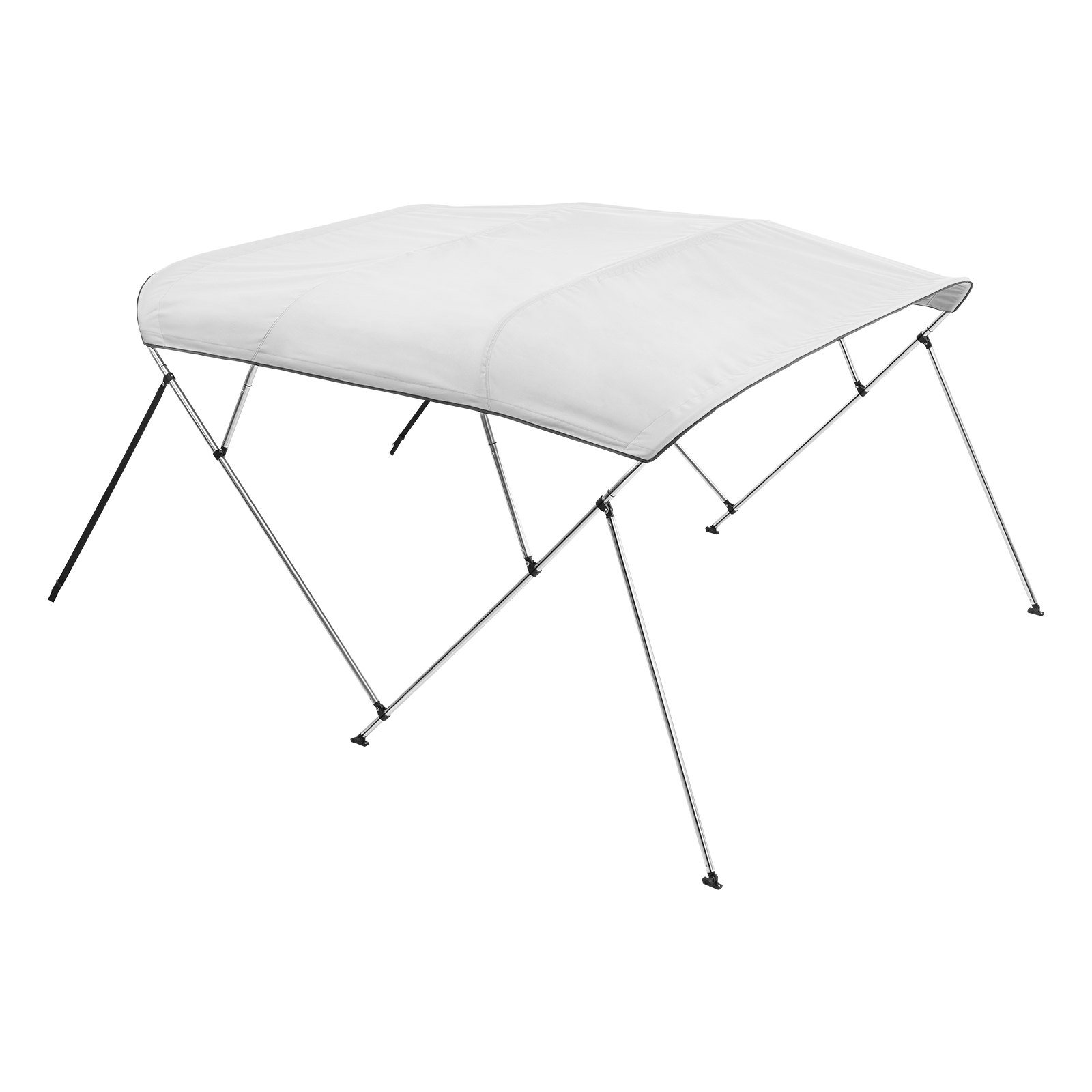 Toldo Bimini para Barco 4 Arcos, Poliéster 600D, Impermeable, Gris Claro
