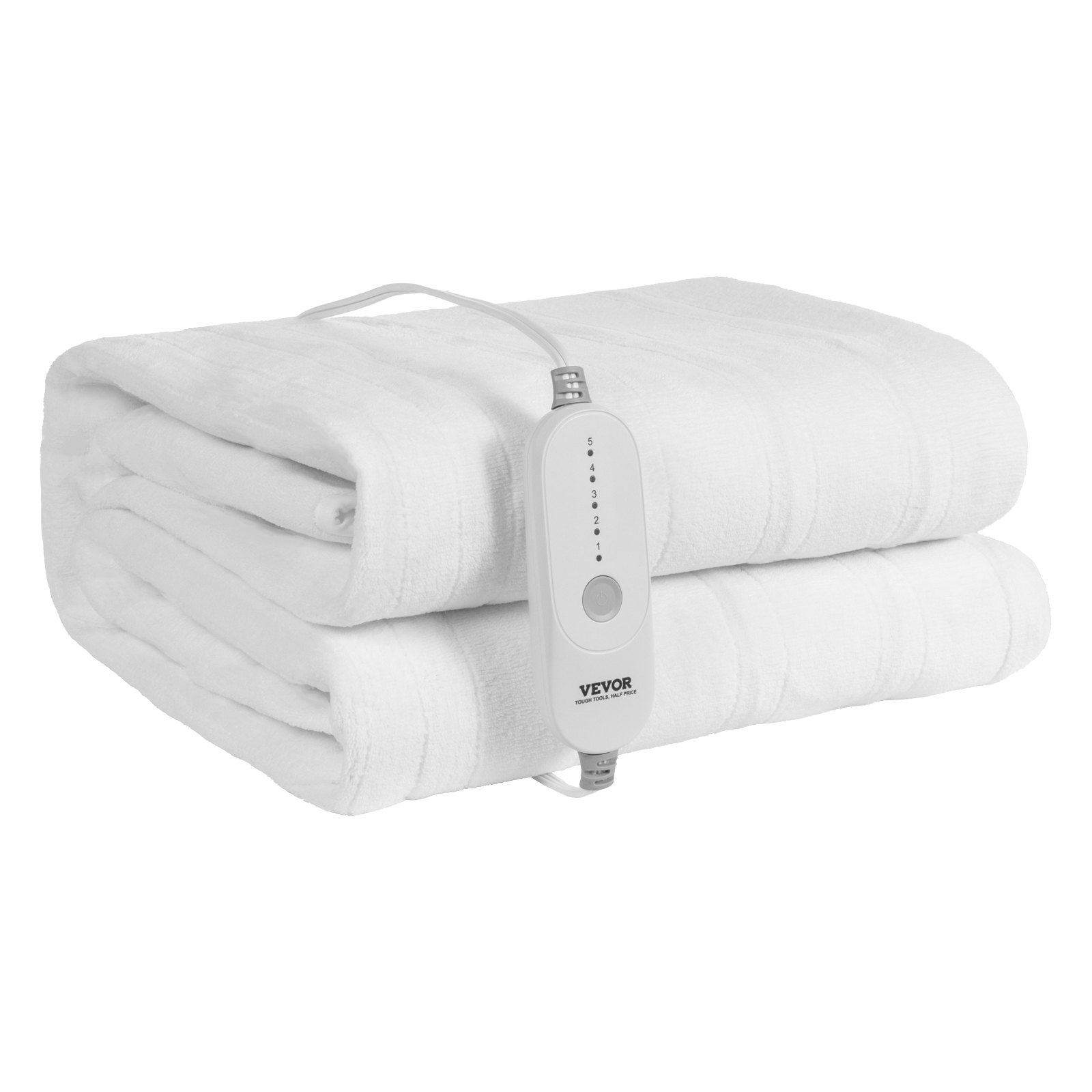 Heated Mattress Pad, 39 X 75 In, Electric Bed Warmer With 1-5 Heat Settings Control, 10-Hour Auto Shut Off, Machine-Wash Breathable Coral Fleece Heating Electric Mattress Sheets, White