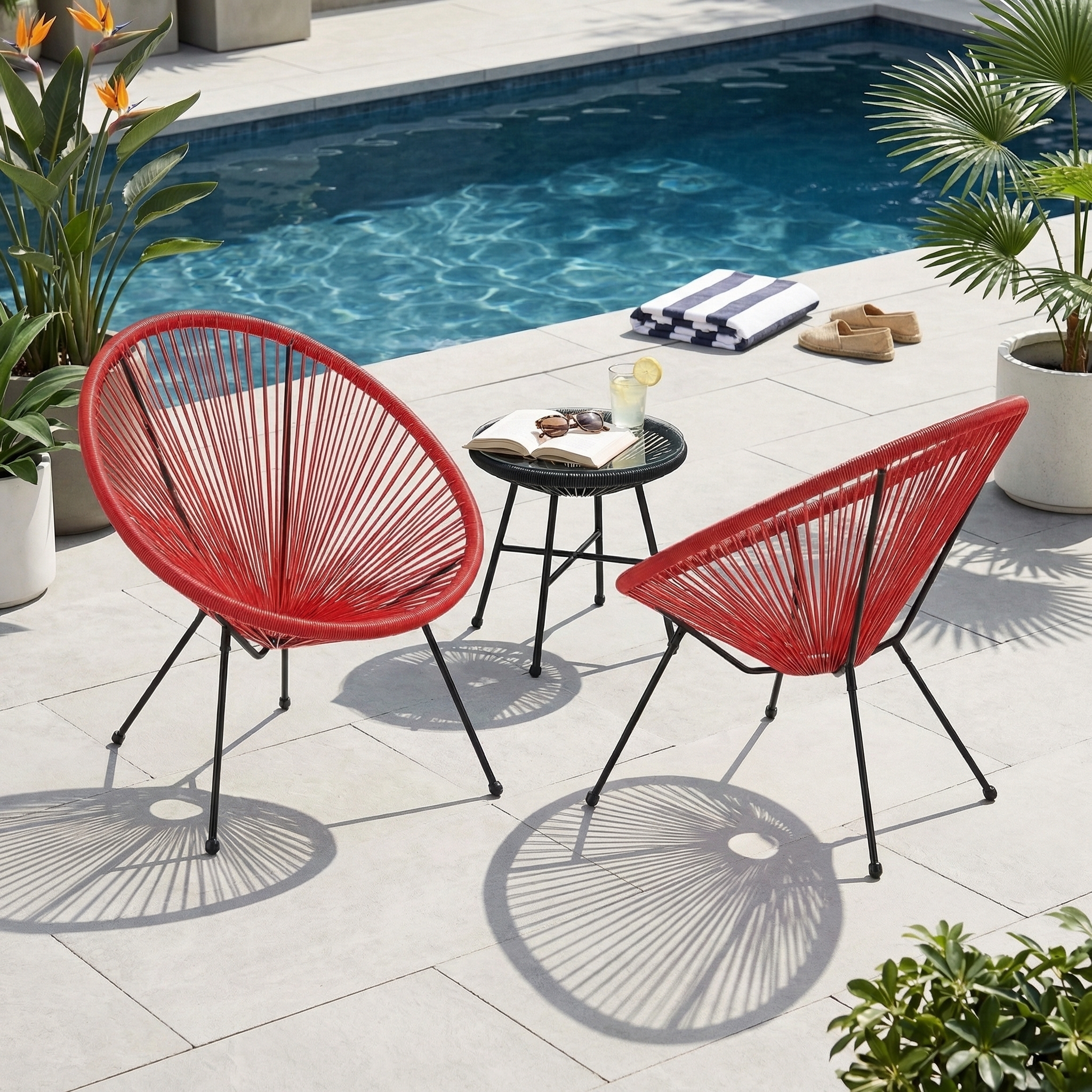 ANSON  CHAIR  SET OF 2   - ORANGE