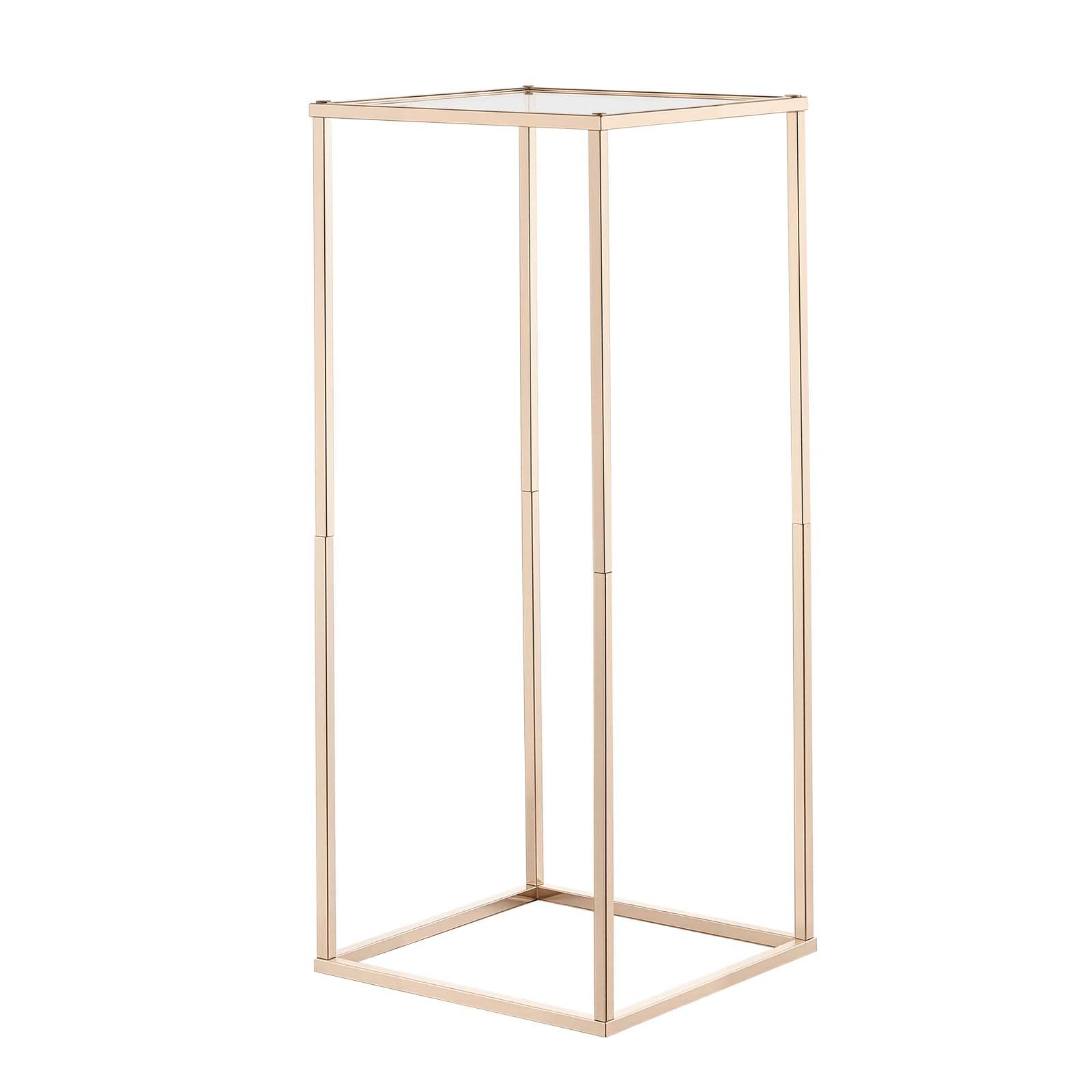 Wedding Flower Stand, 10PCS 23.62-inch Column Flower Stand, Floral Stands With Acrylic Laminate, Gold Rectangular Floral Display Rack For Wedding, Party, Birthday, Home,  Gold Centerpiece Stands