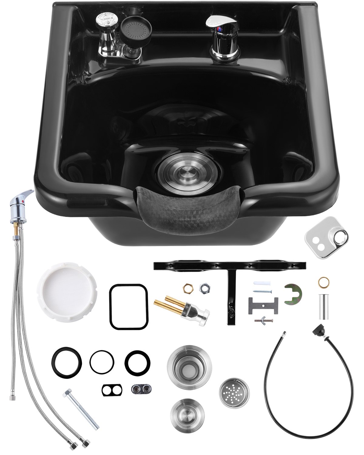 Shampoo Bowl Sink Black ABS Plastic Salon And Spa Hair Sink Beauty Salon Equipment For Hair Stylists