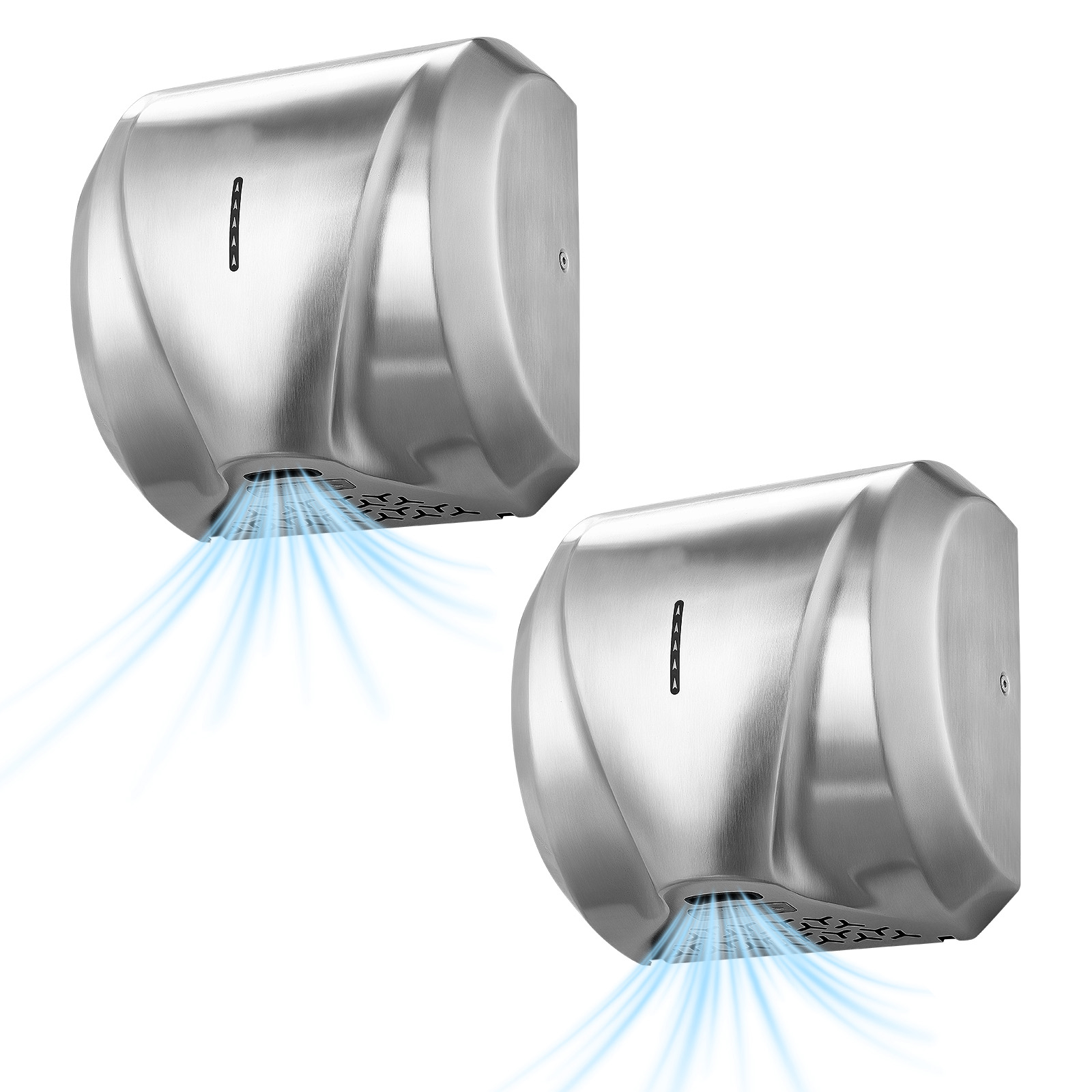 Hand Dryer, 2 Pack 1800W Bathroom Air Hand Dryer, Automatic High Speed With HEPA Filter, Fast Drying, Brushed Stainless Steel, AC110-120V Commercial Wall Mounted For Restroom, Hotel, Office,Home