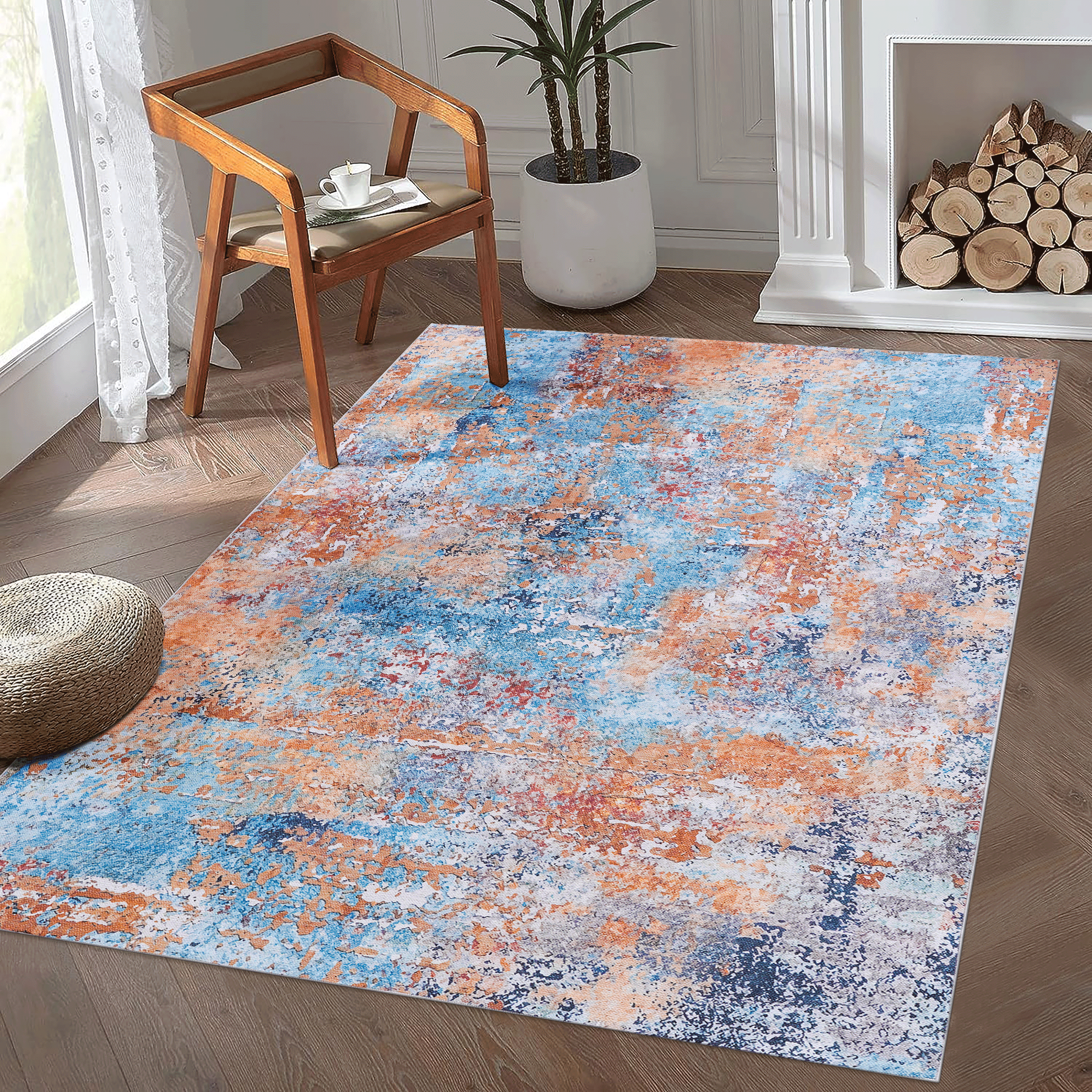 Alfombra lavable MAVAL multicolor, 4x6 pies