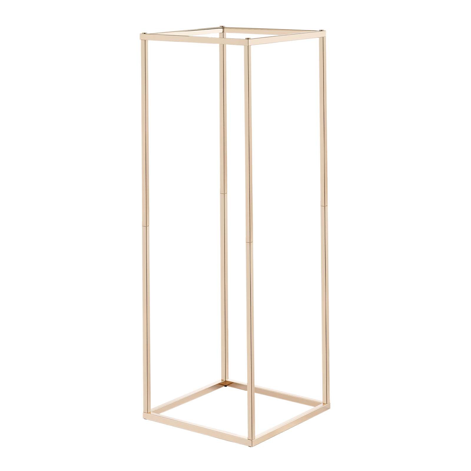 Soporte para Flores de Boda, 10 piezas, 31.5 pulgadas, Columna Rectangular Dorada