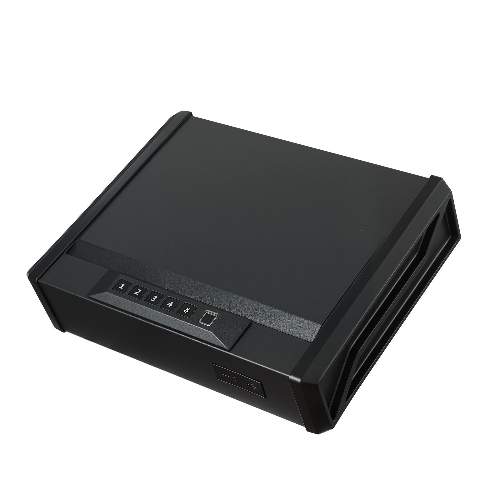 Caja fuerte para armas, resistente, acceso por huella/contraseña/llave, para 2 pistolas.
