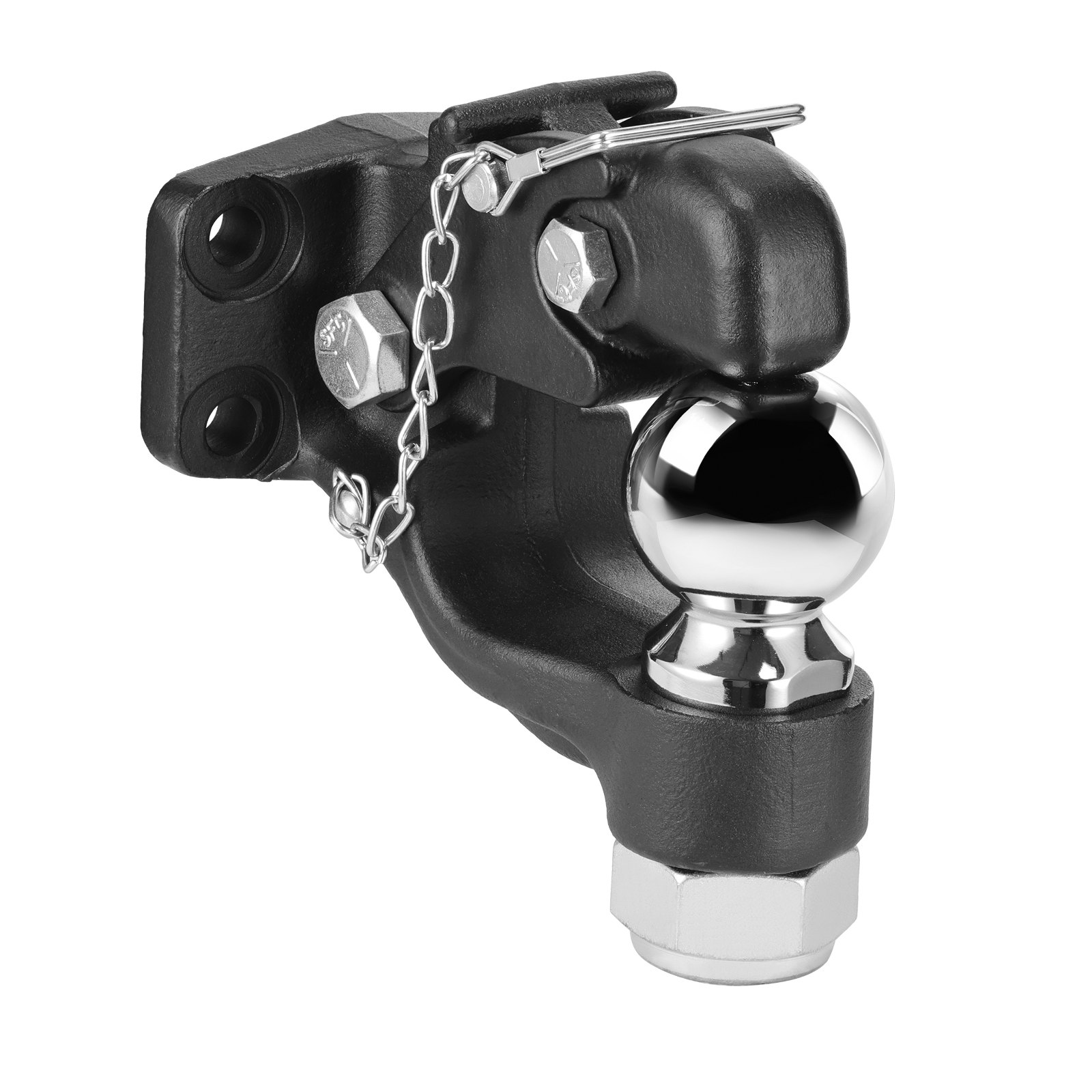 Gancho de remolque tipo pintle, 30000 libras, bola de 2-5/16 pulgadas, resistente