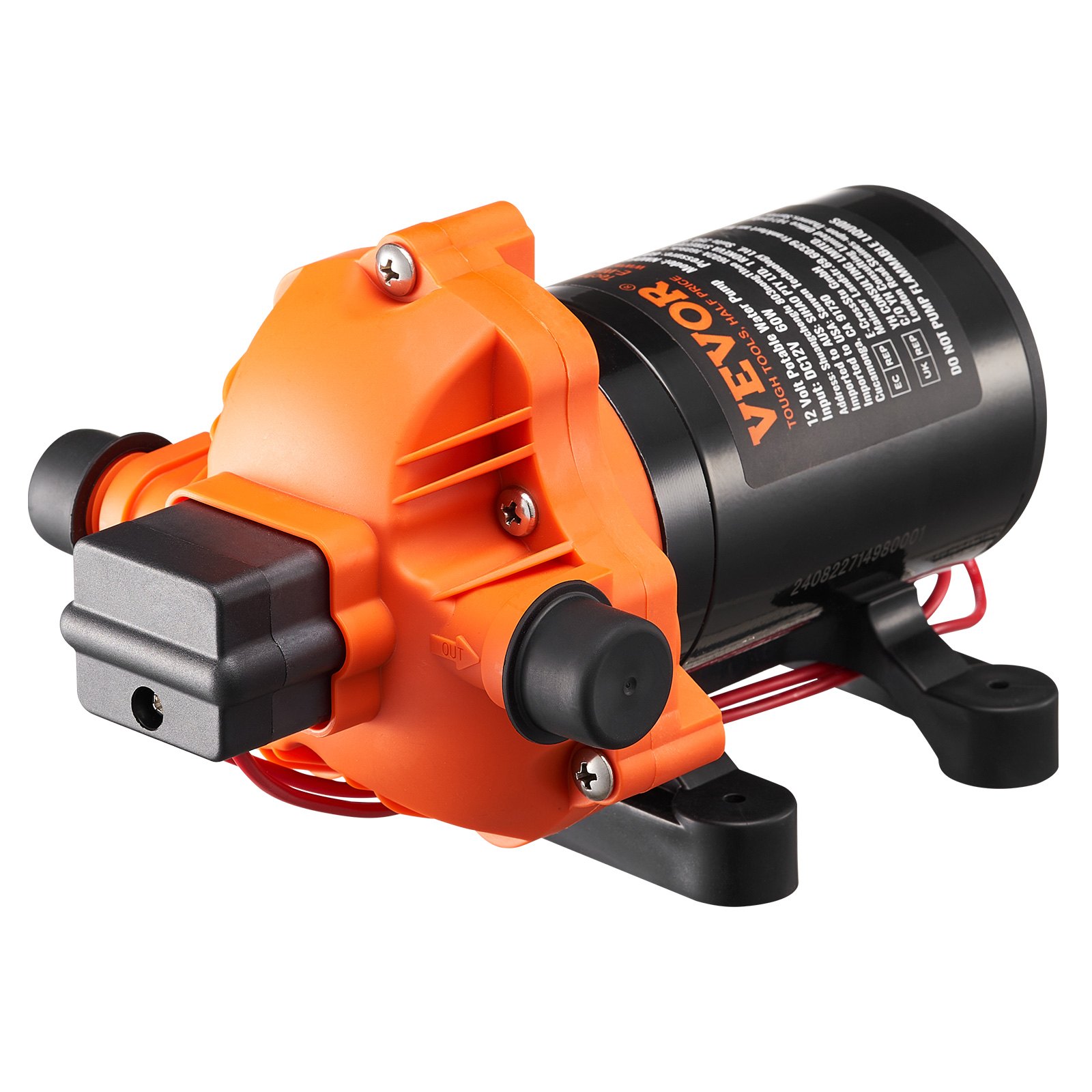 Bomba de diafragma de agua 12V, 1.8 GPM, 6.81 L/min con interruptor de presión