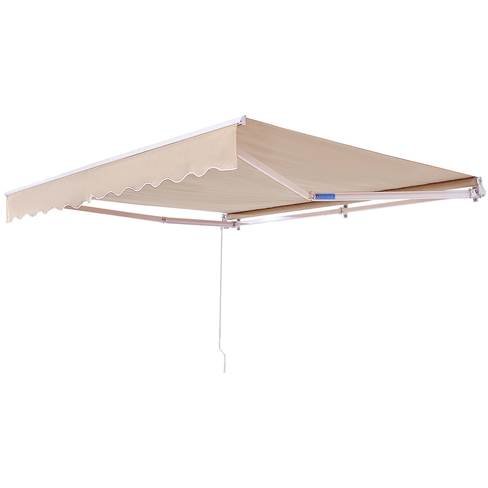 Toldo retráctil manual de poliéster resistente al agua 8 x 7 pies con manivela