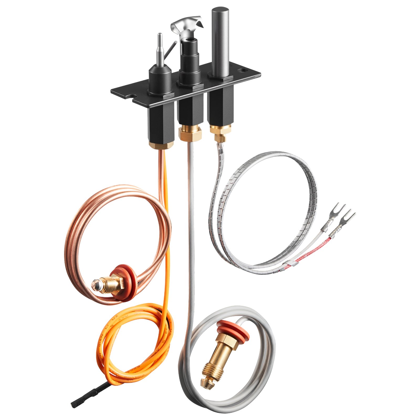 Kit conjunto piloto de gas OE 485-510A 4021-736 para chimenea, gas natural, negro