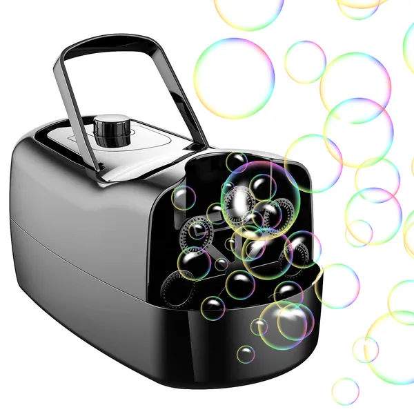 Máquina automática de burbujas portátil con 2 velocidades, 3000-4000 burbujas/min.