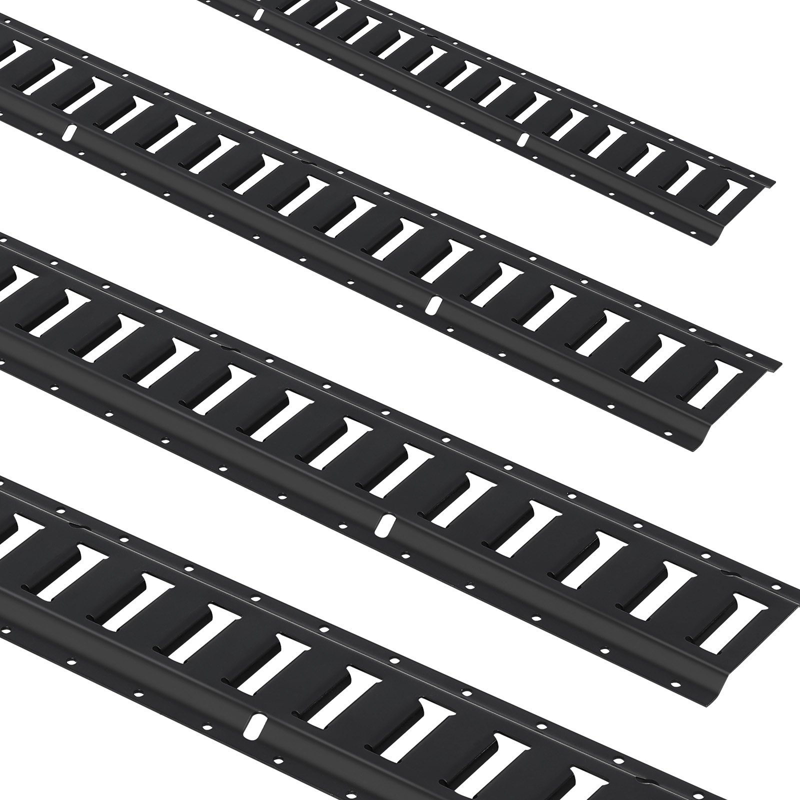 E Track Tie Down Rail Kit, 5' Steel Rails, 4 Pack, Secure Cargo & Heavy Loads Up To 2000 Lbs, Heavy Duty Etrack Rails With Screws For Garages, Vans, Trailers, Motorcycle Tie Downs, ATV Mountings