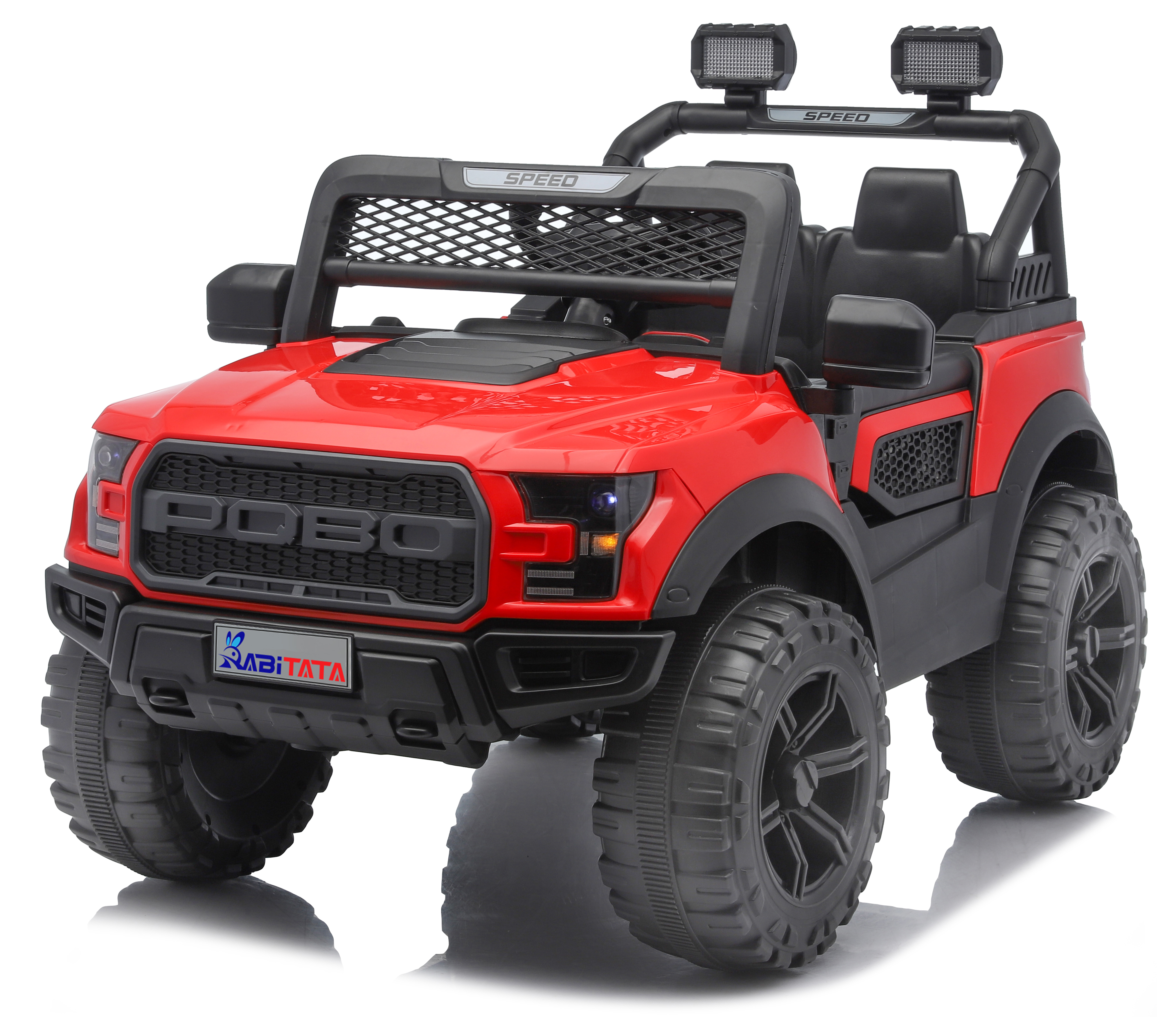 Kids Electric Ride On Car, 12V 2 Motors Off Road Toy Car With 2.4G Remote Control, LED Lights, Music Player, Swing Function, 4 Wheel Shock Absorption For 3-8 Year Old Boys Girls