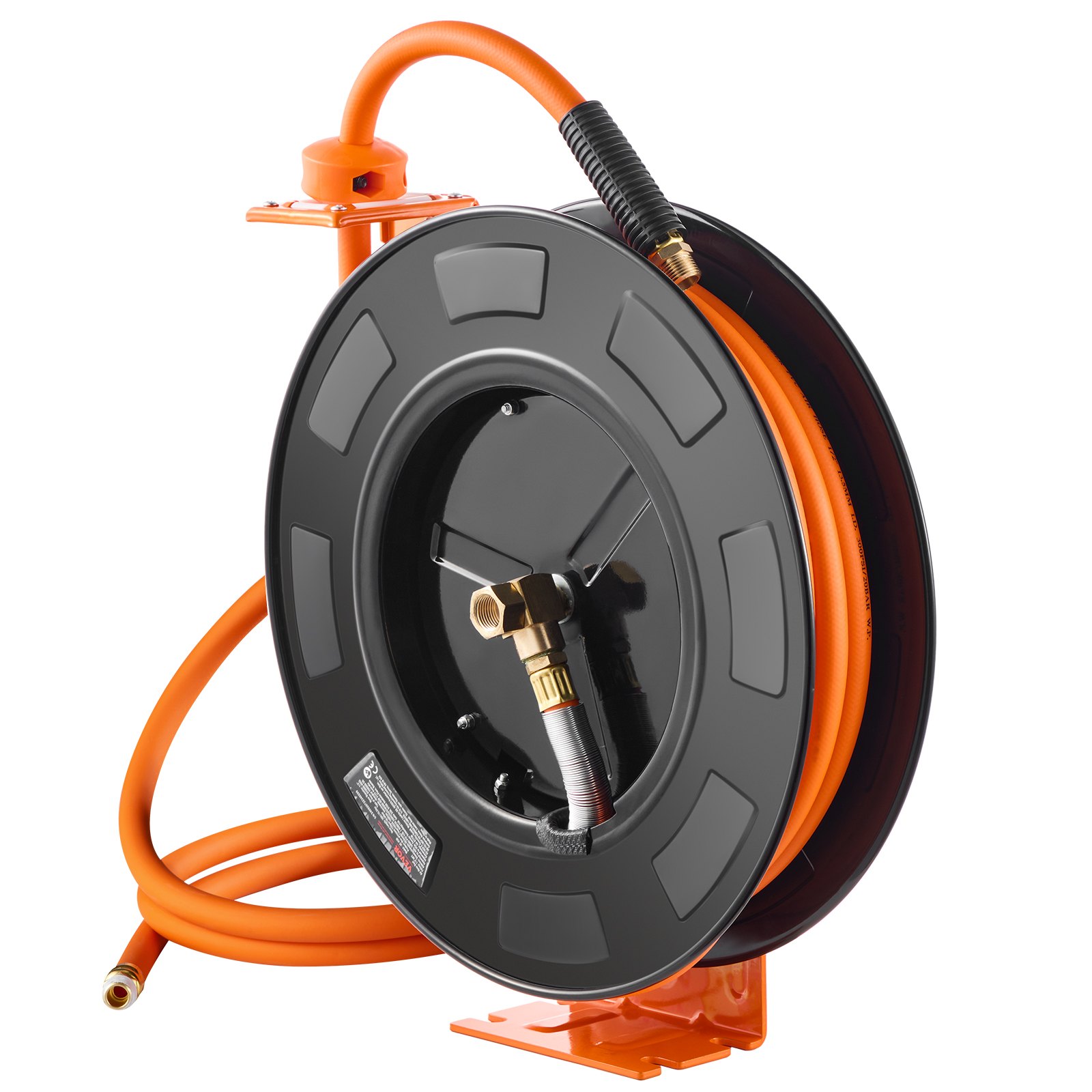 Carrete retráctil para manguera de aire, 1/2 pulgada x 50 pies, híbrido, 300 PSI