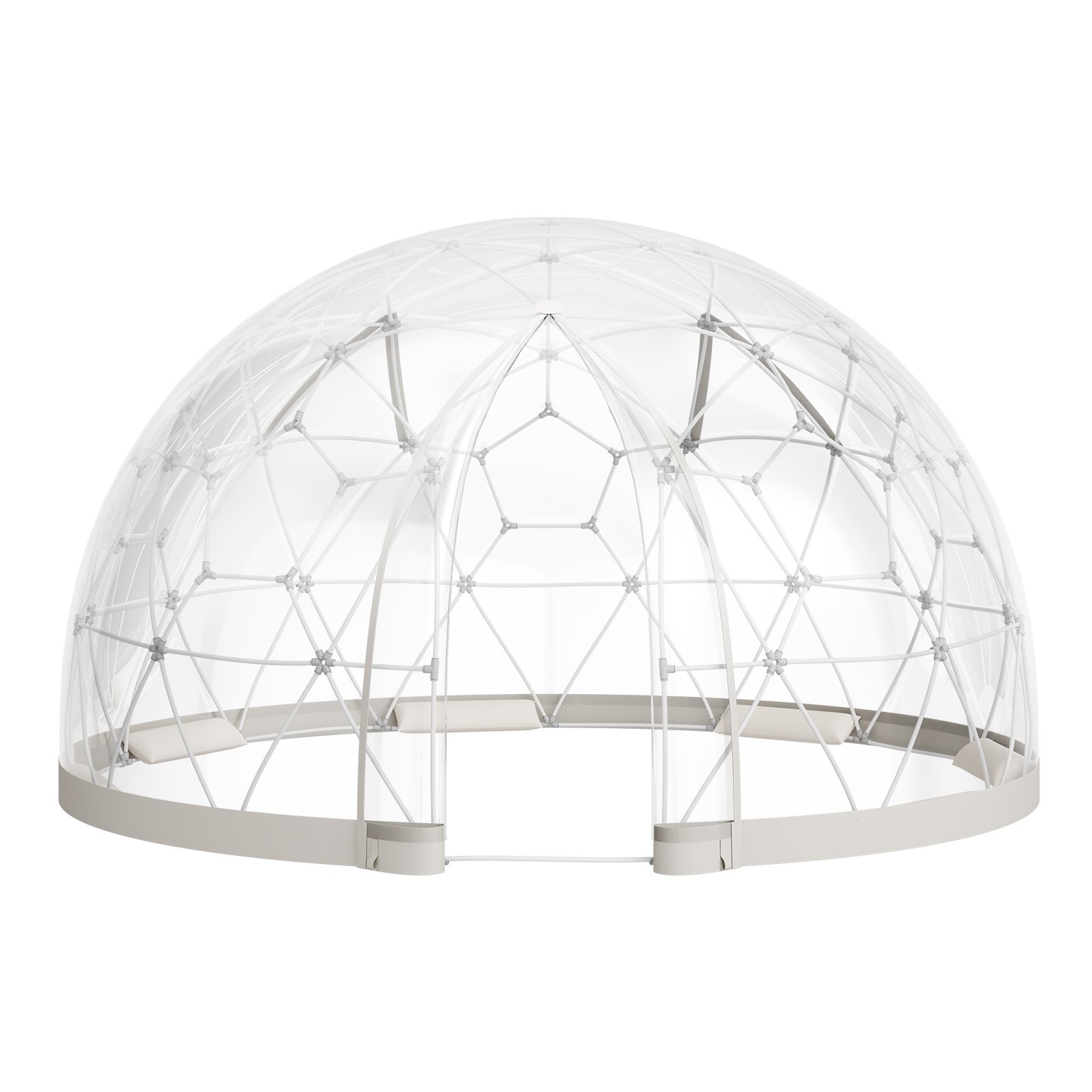 12 X 7.2 Ft Garden Bubble Tent For 4-7 Person Outdoor Clear Geodesic Dome