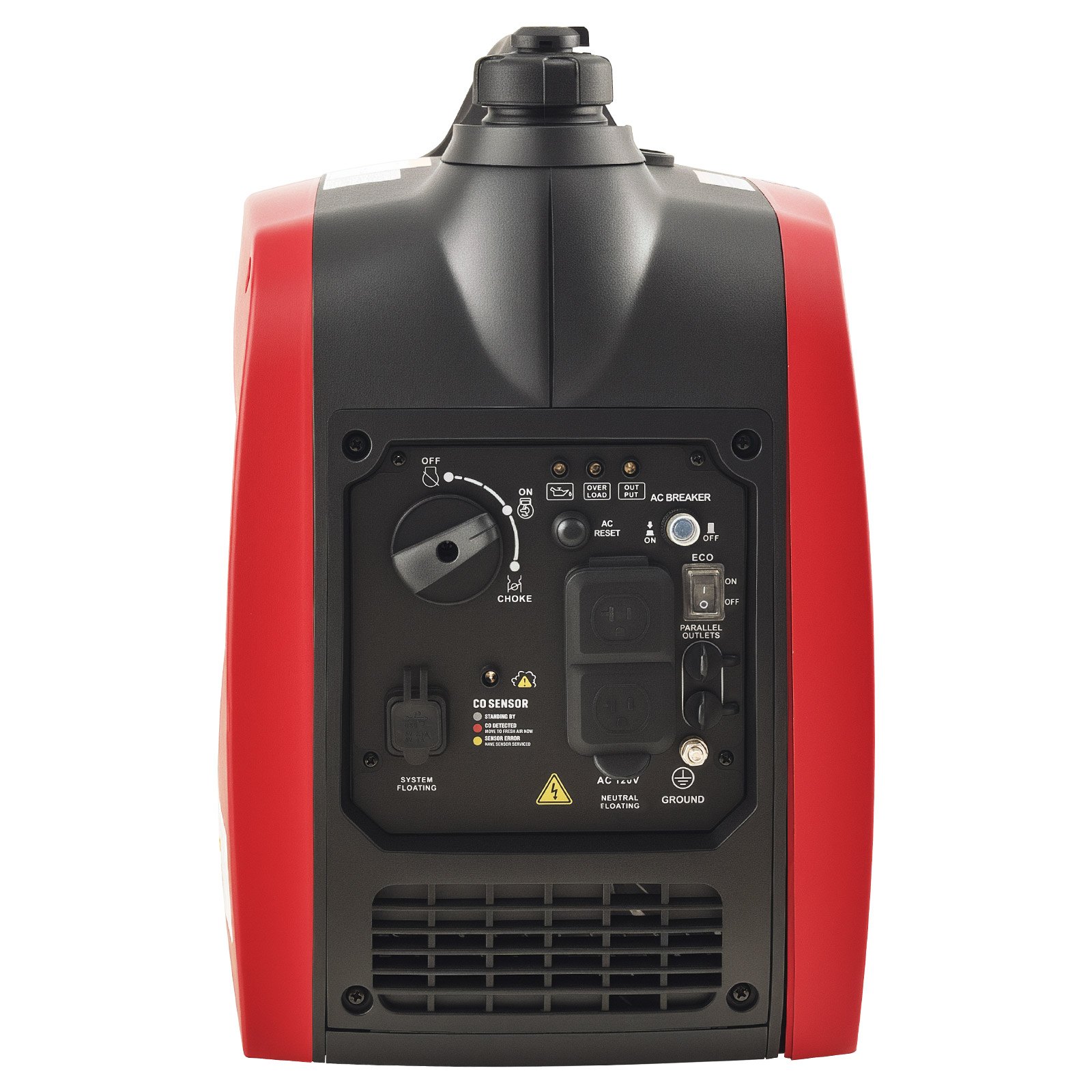 Generador inversor portátil de 2900W pico, silencioso, a gasolina, con sensor de CO.