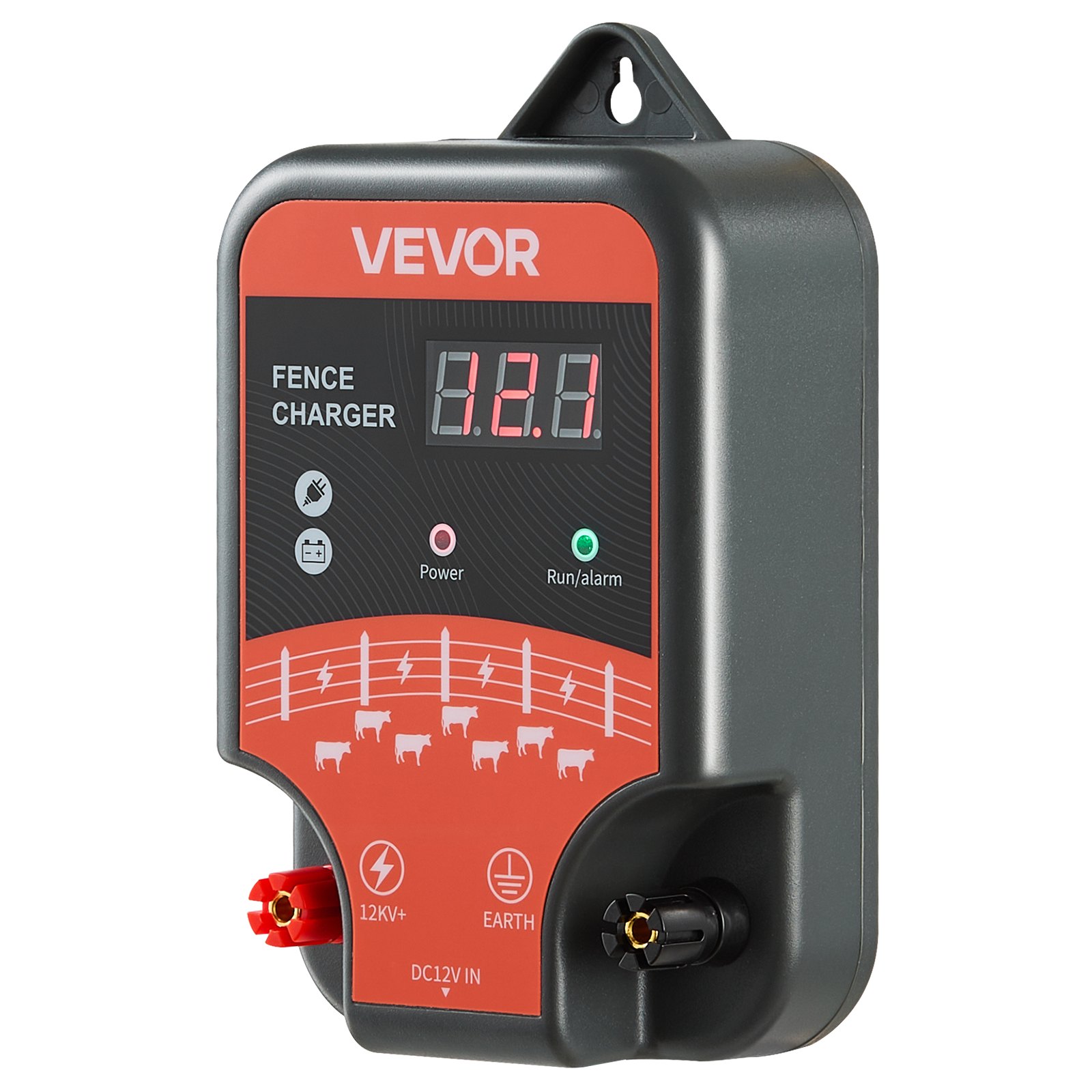 Electric Fence Charger, 10kV 3J, AC DC Electric Fence Energizer With LED Indicator, 1.86 Miles Range, Powerful Plug-in Fences Charger, Prevents Wild Animals Intrusion For Livestock Poultry