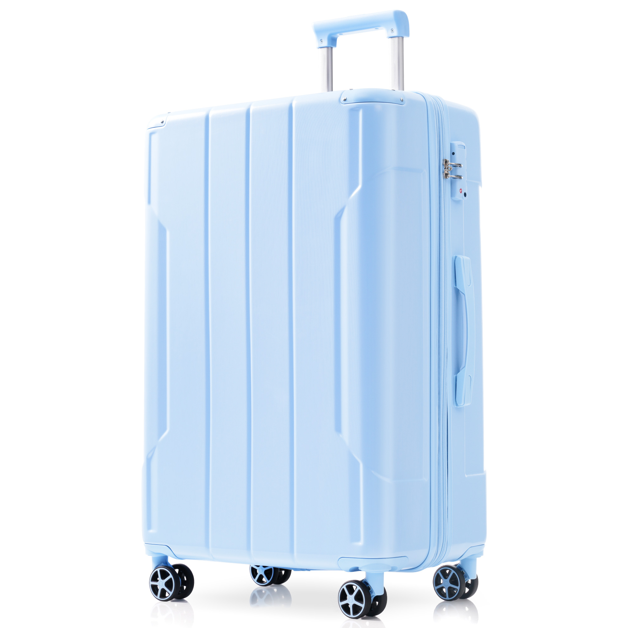 Maleta Rígida de ABS Expandible, 28 pulgadas, Doble Rueda, Azul Cielo